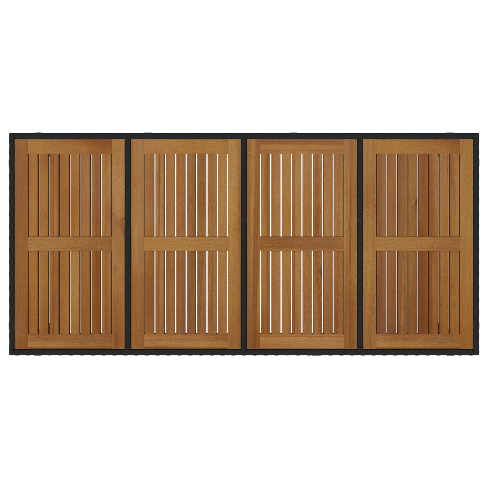 9 Piece Garden Dining Set Black Poly Rattan - Image 8