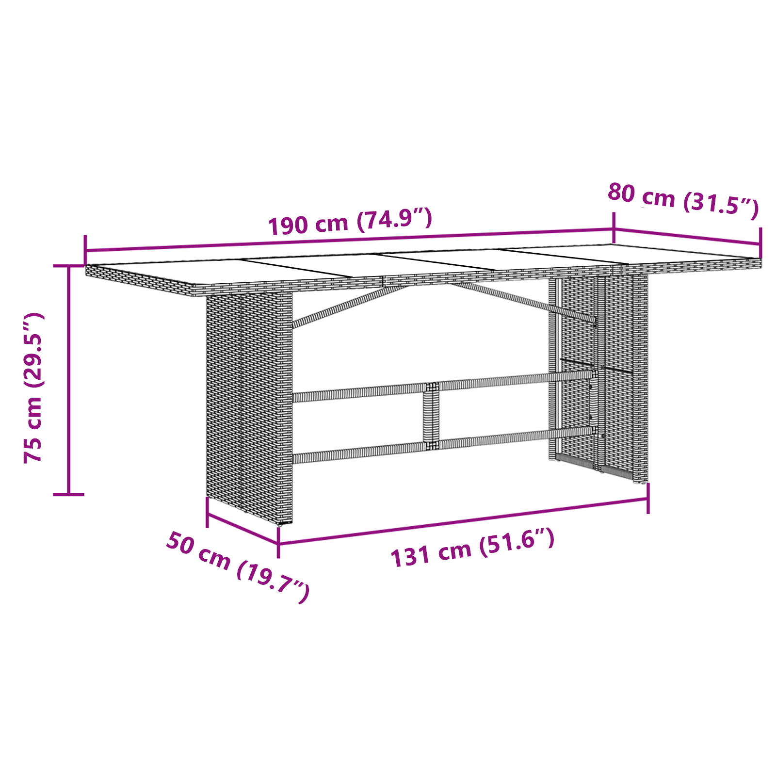 9 Piece Garden Dining Set Black Poly Rattan - Image 11