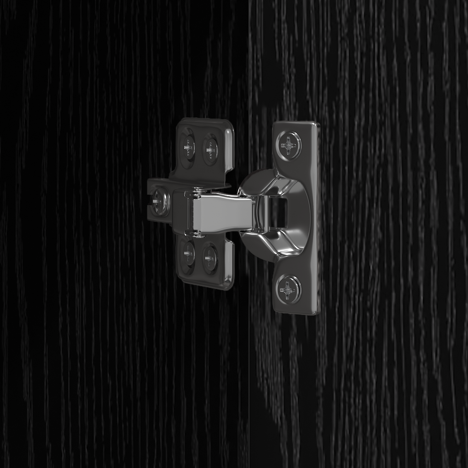 Filing Cabinet Set of 2 Black oak Engineered wood - Image 9