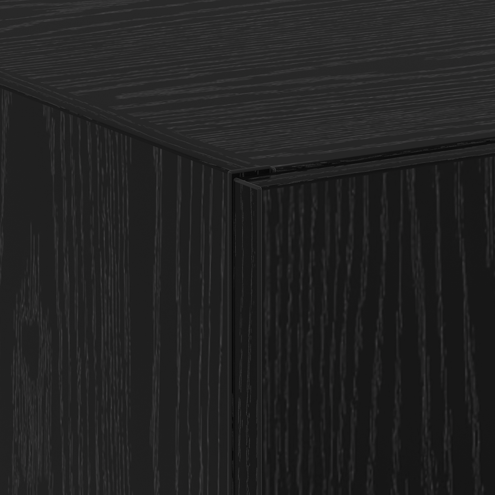 Filing Cabinet Set of 2 Black oak Engineered wood - Image 10