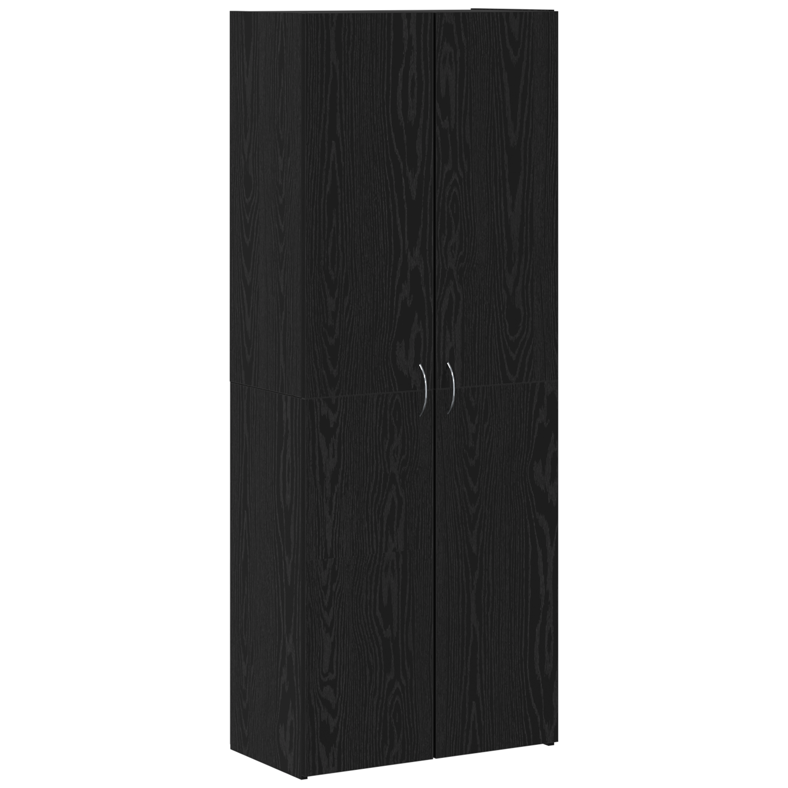 Filing Cabinet Set of 2 Black oak Engineered wood - Image 2