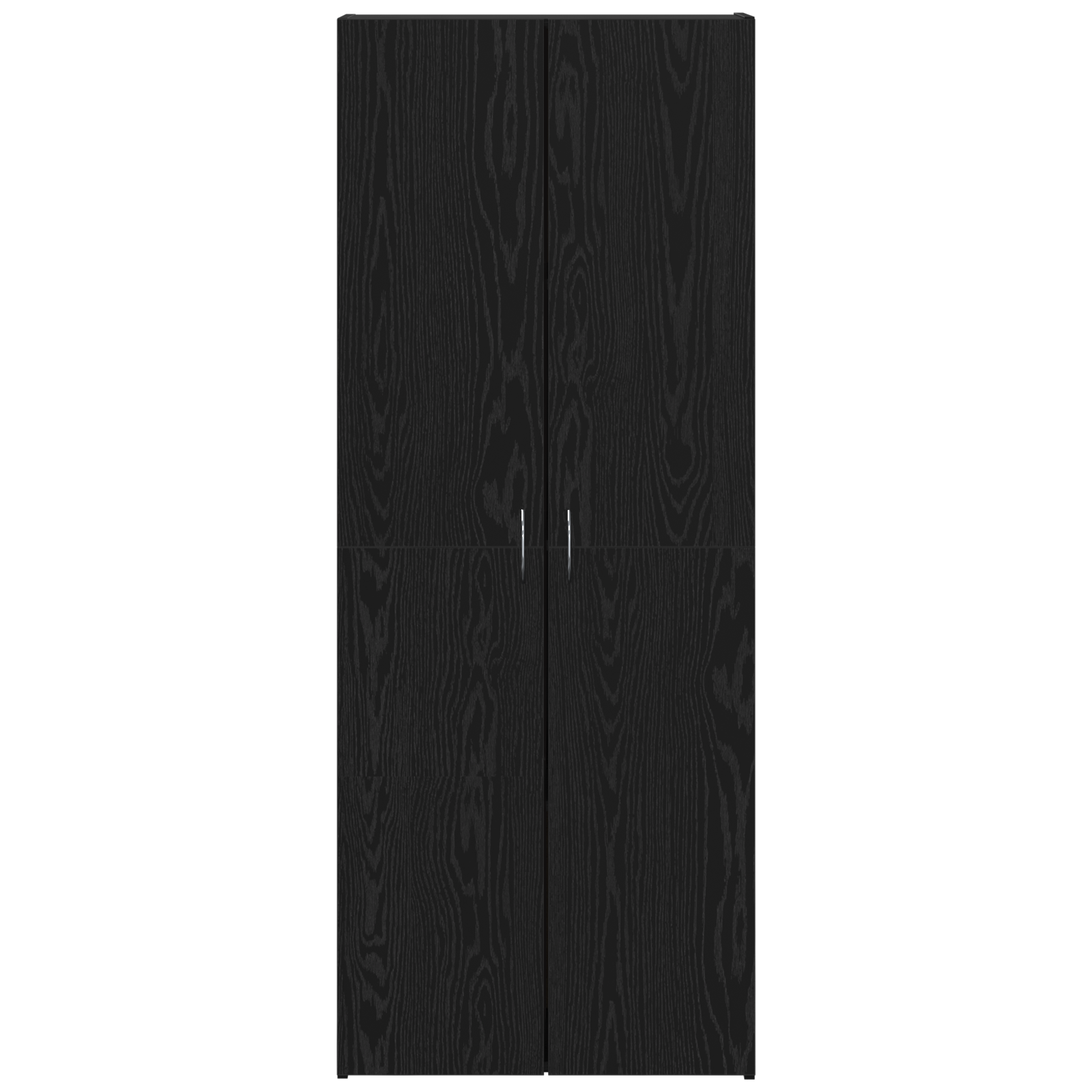 Filing Cabinet Set of 2 Black oak Engineered wood - Image 6