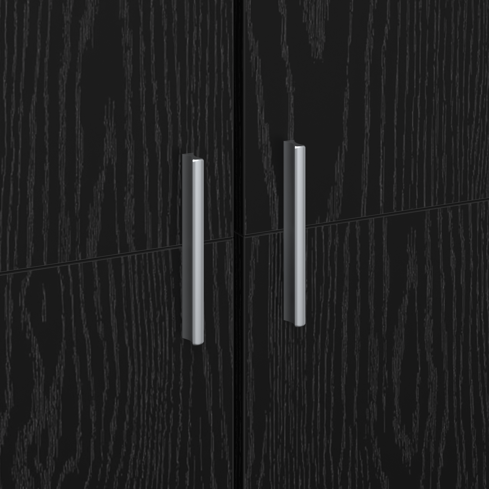 Highboard Black Oak 80x35x180 cm Engineered Wood - Image 10