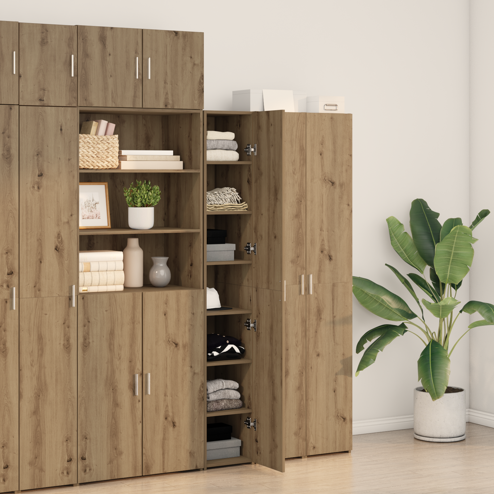 Highboard Artisan Oak 30x42.5x185 cm Engineered Wood - Image 4