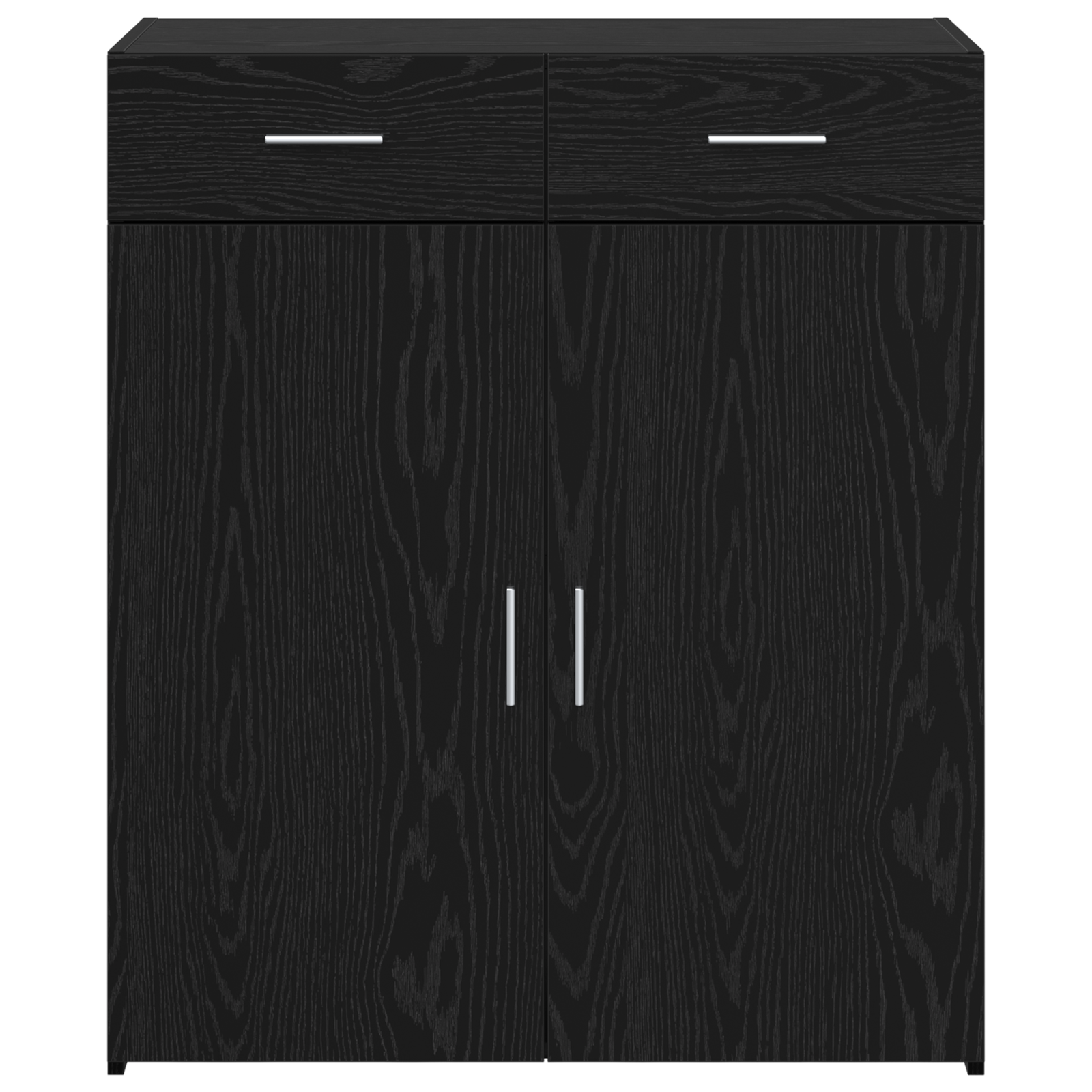 Storage Cabinet Black Oak 80x42.5x93.5 cm Engineered Wood - Image 6