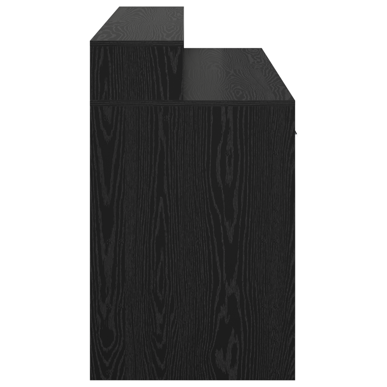 Desk Black Oak 140x55x91 cm Engineered Wood - Image 7