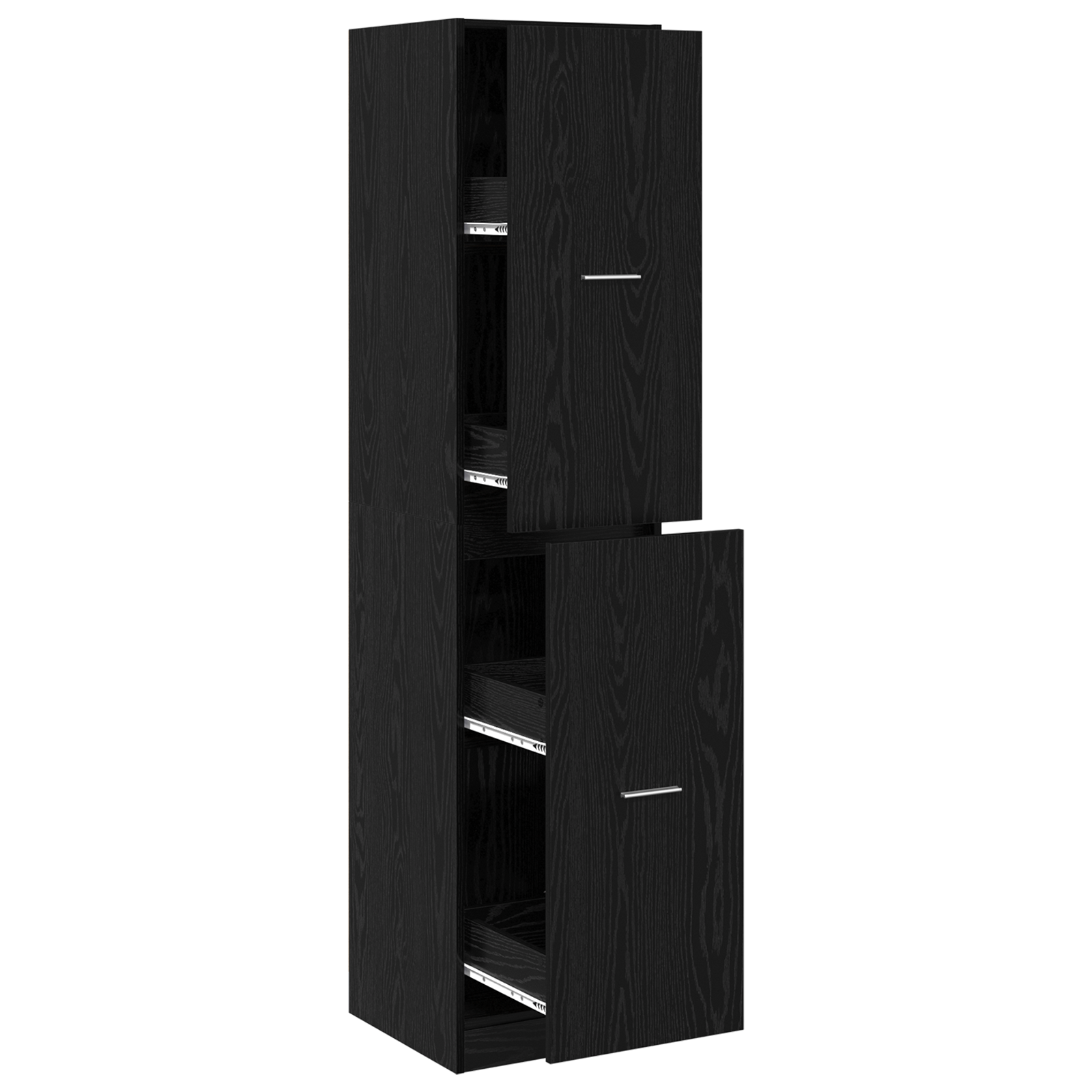 Apothecary cabinet Black Oak 40x41x174.5 cm Engineered Wood - Image 5