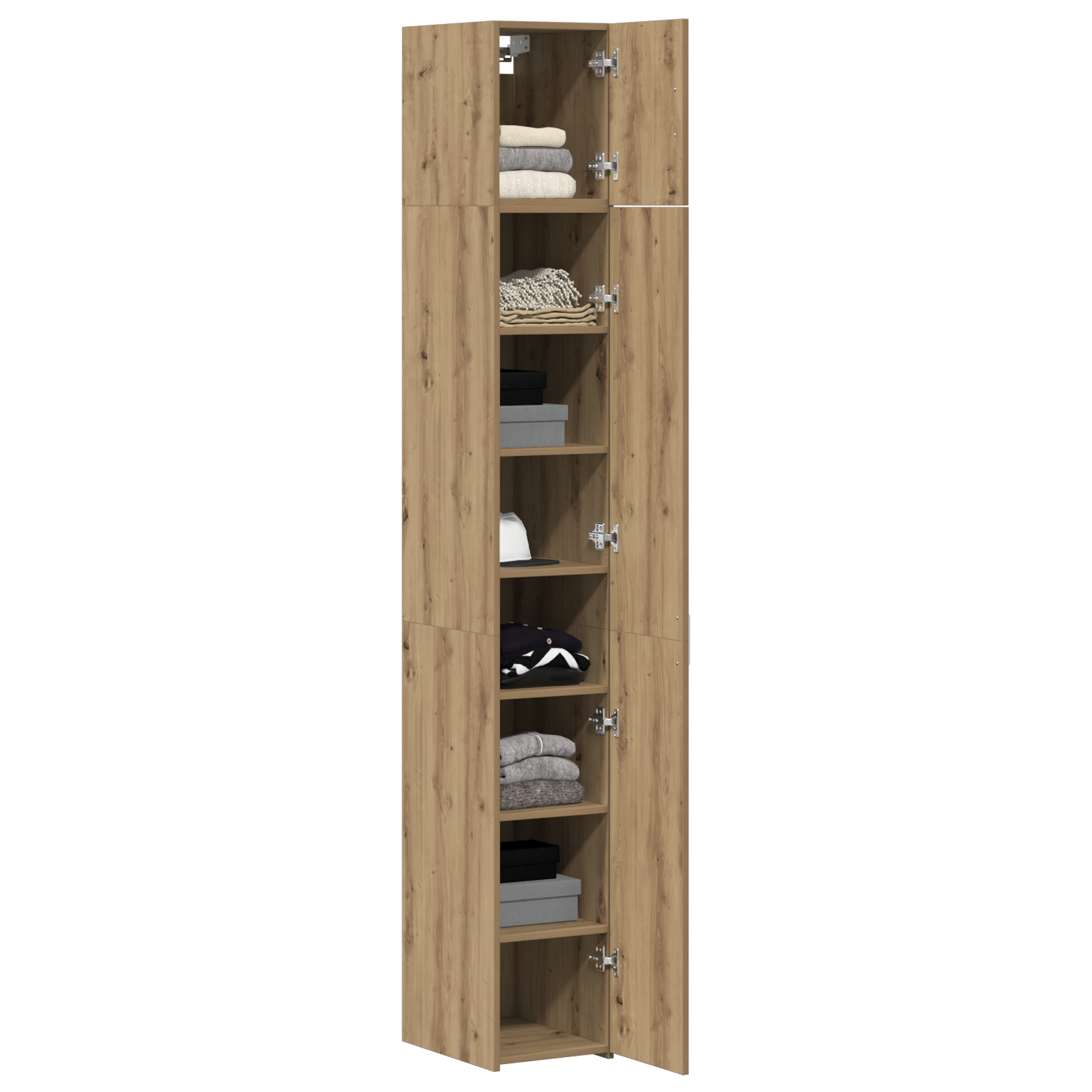Slim Storage Cabinet Artisan Oak 30x42.5x225 cm Engineered Wood - Image 3