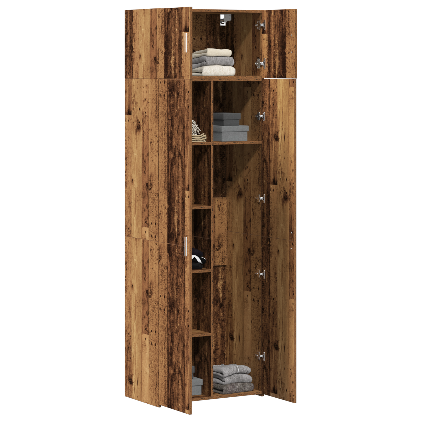 Storage Cabinet Old Wood 70x42.5x225 cm Engineered Wood - Image 3