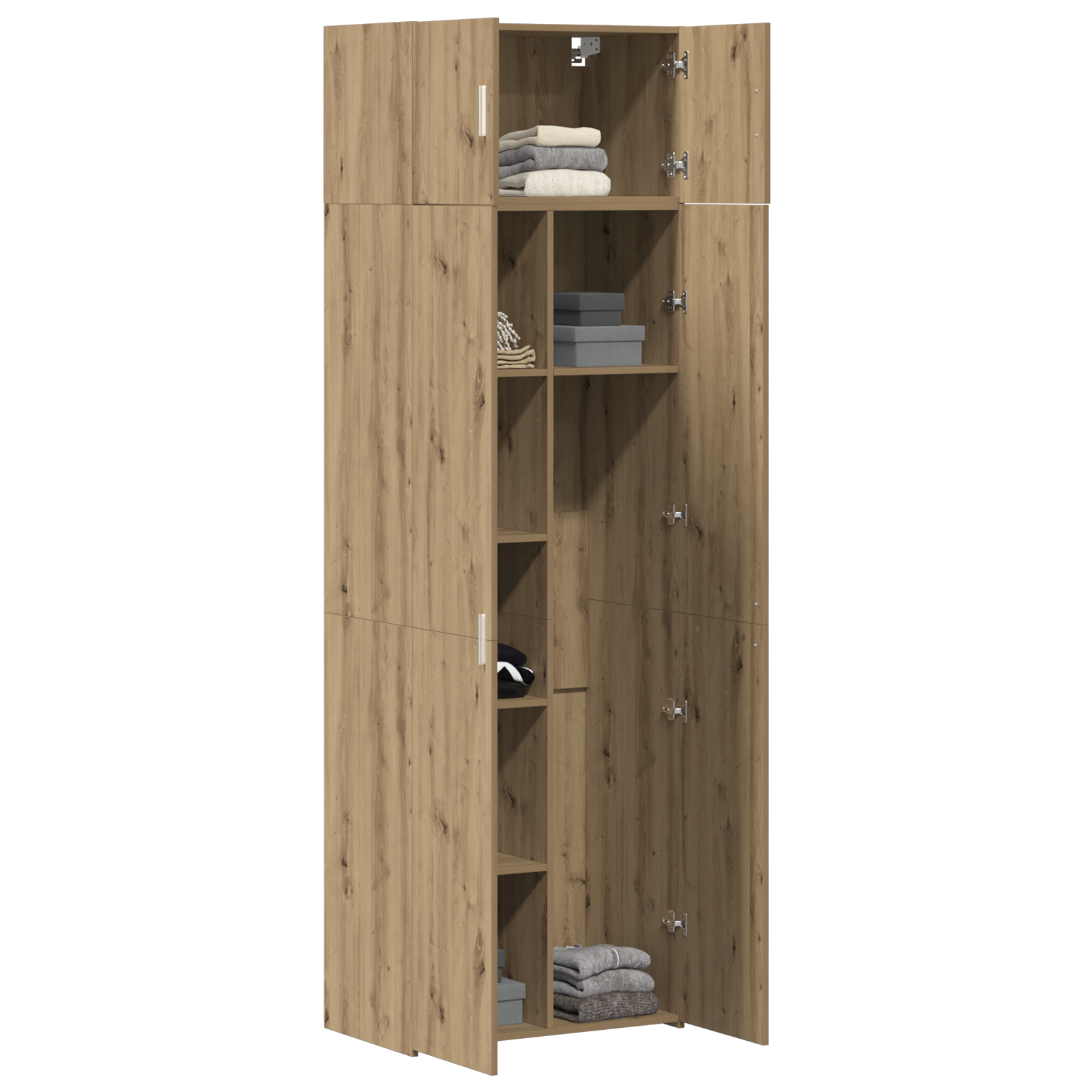 Storage Cabinet Artisan Oak 70x42.5x225 cm Engineered Wood - Image 3