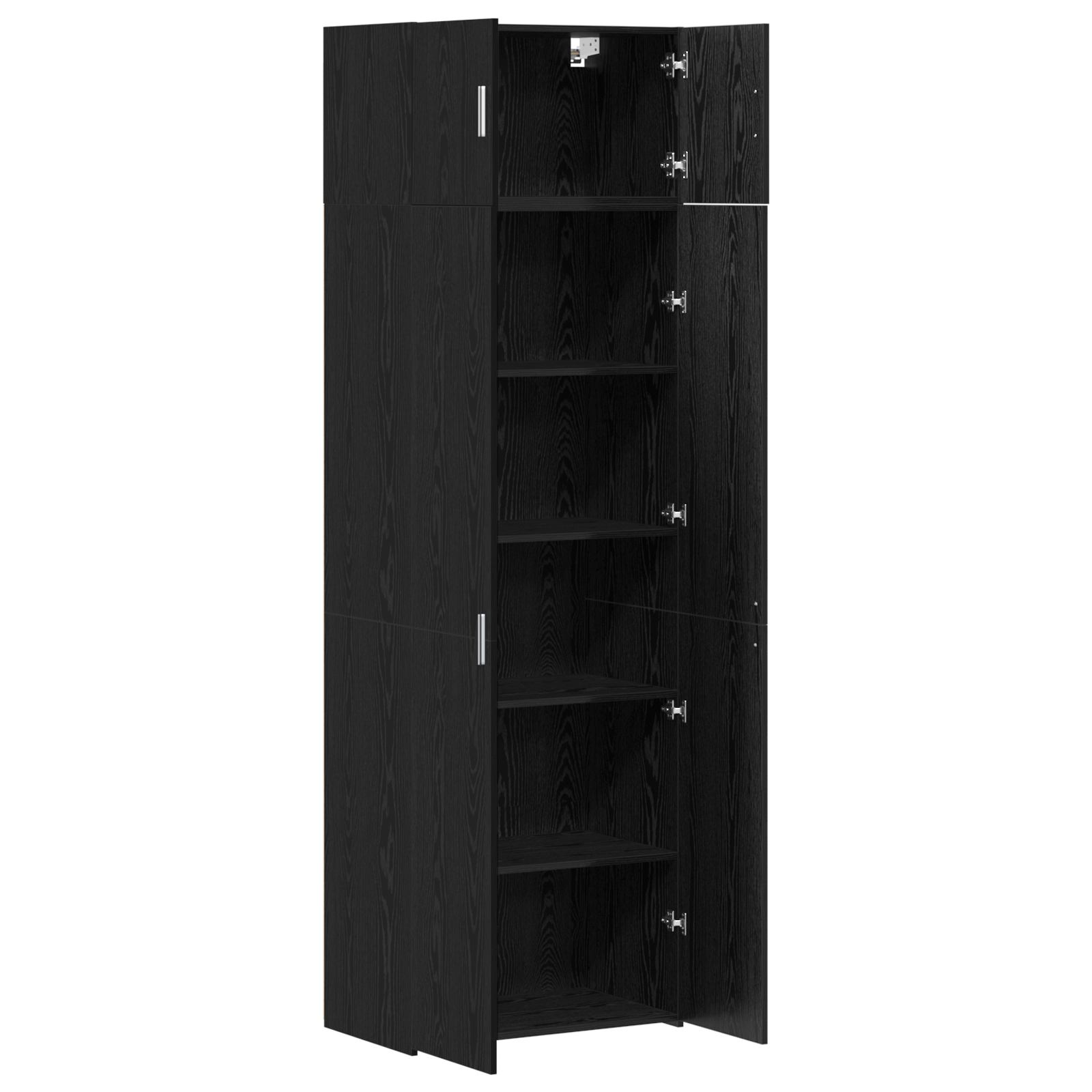 Storage Cabinet Black Oak 70x42.5x225 cm Engineered Wood - Image 5