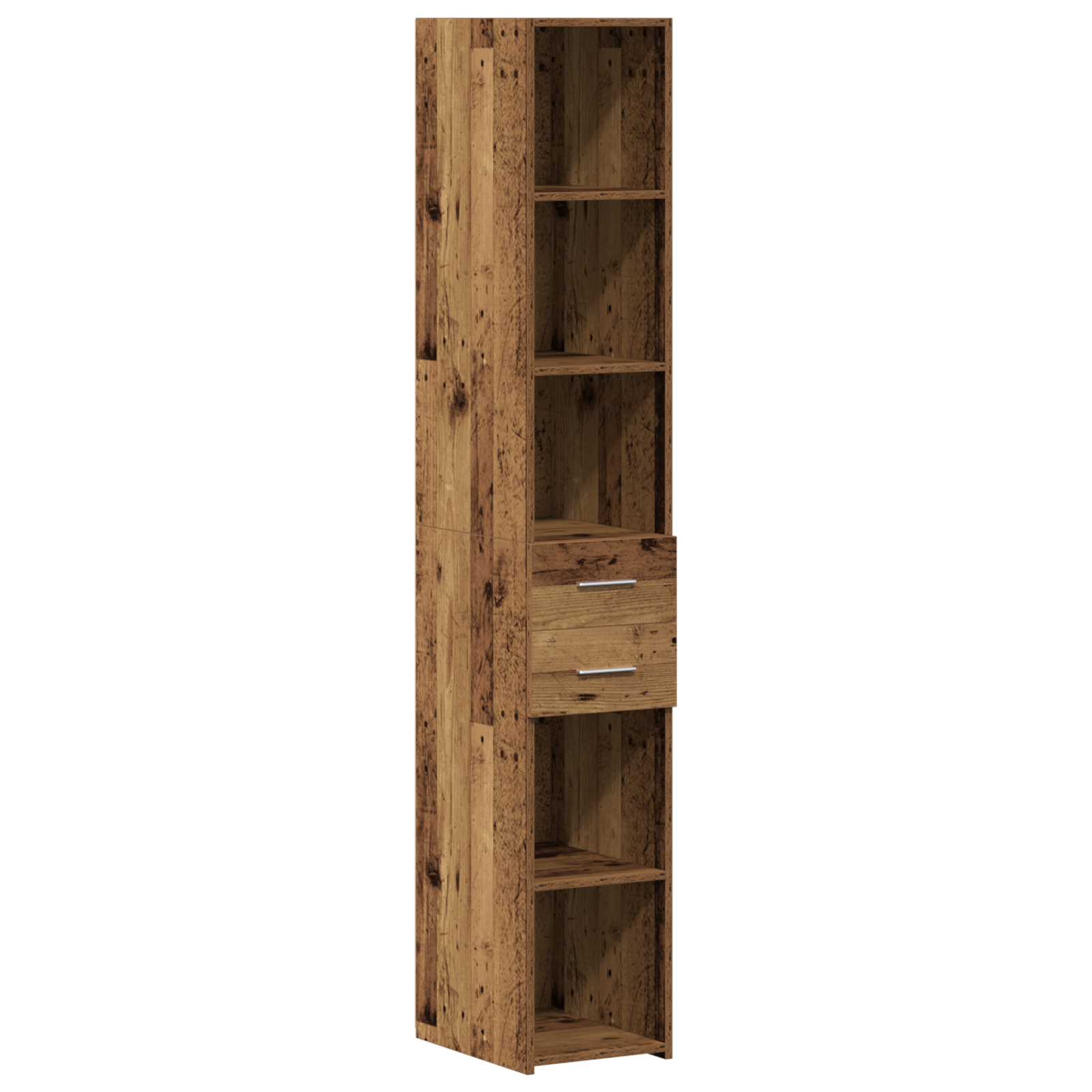 Slim Storage Cabinet Old Wood 30x42.5x225 cm Engineered Wood - Image 6