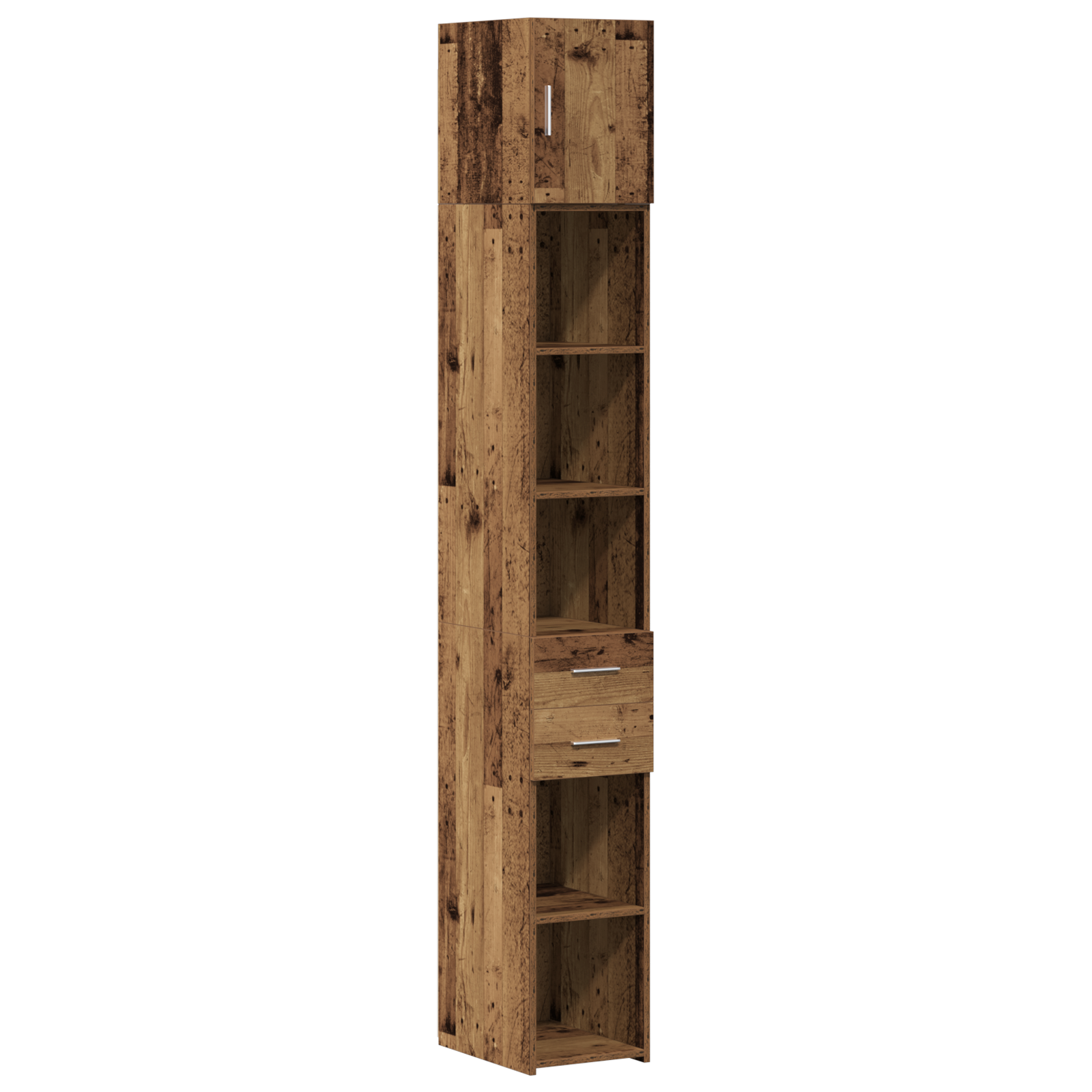 Slim Storage Cabinet Old Wood 30x42.5x225 cm Engineered Wood - Image 2