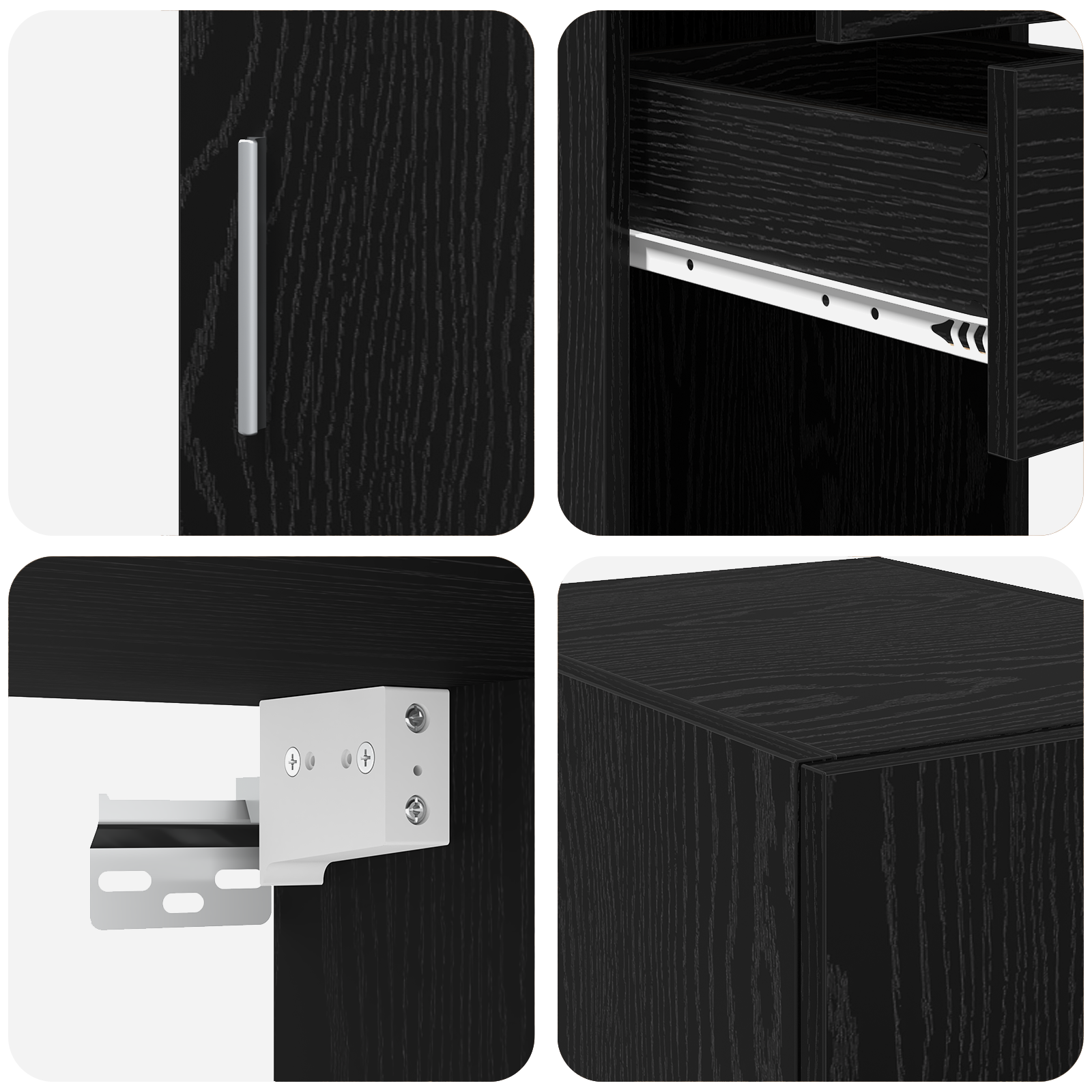 Slim Storage Cabinet Black Oak 30x42.5x225 cm Engineered Wood - Image 10