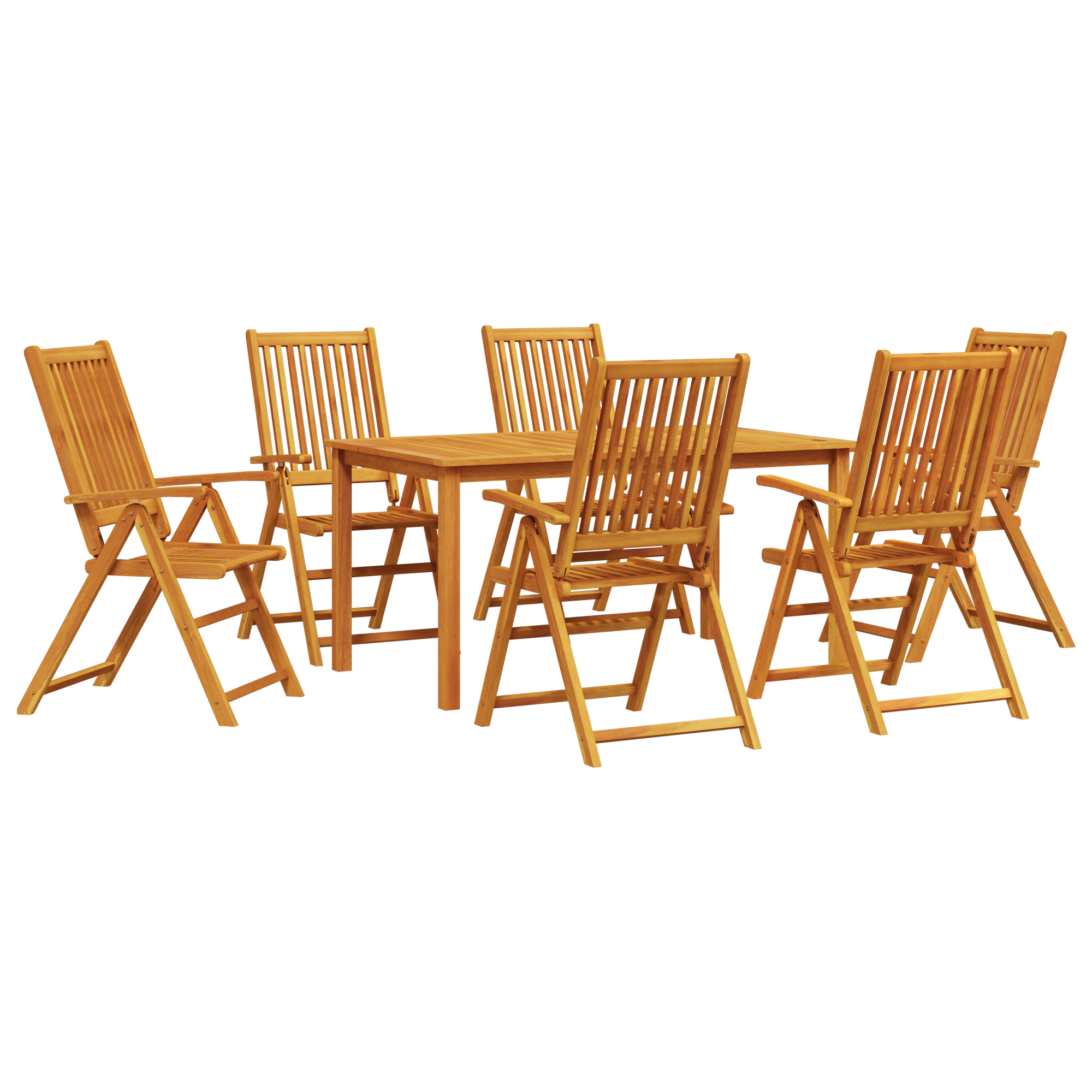 3 Piece Garden Dining Set Solid Acacia Wood Foldable - Image 2