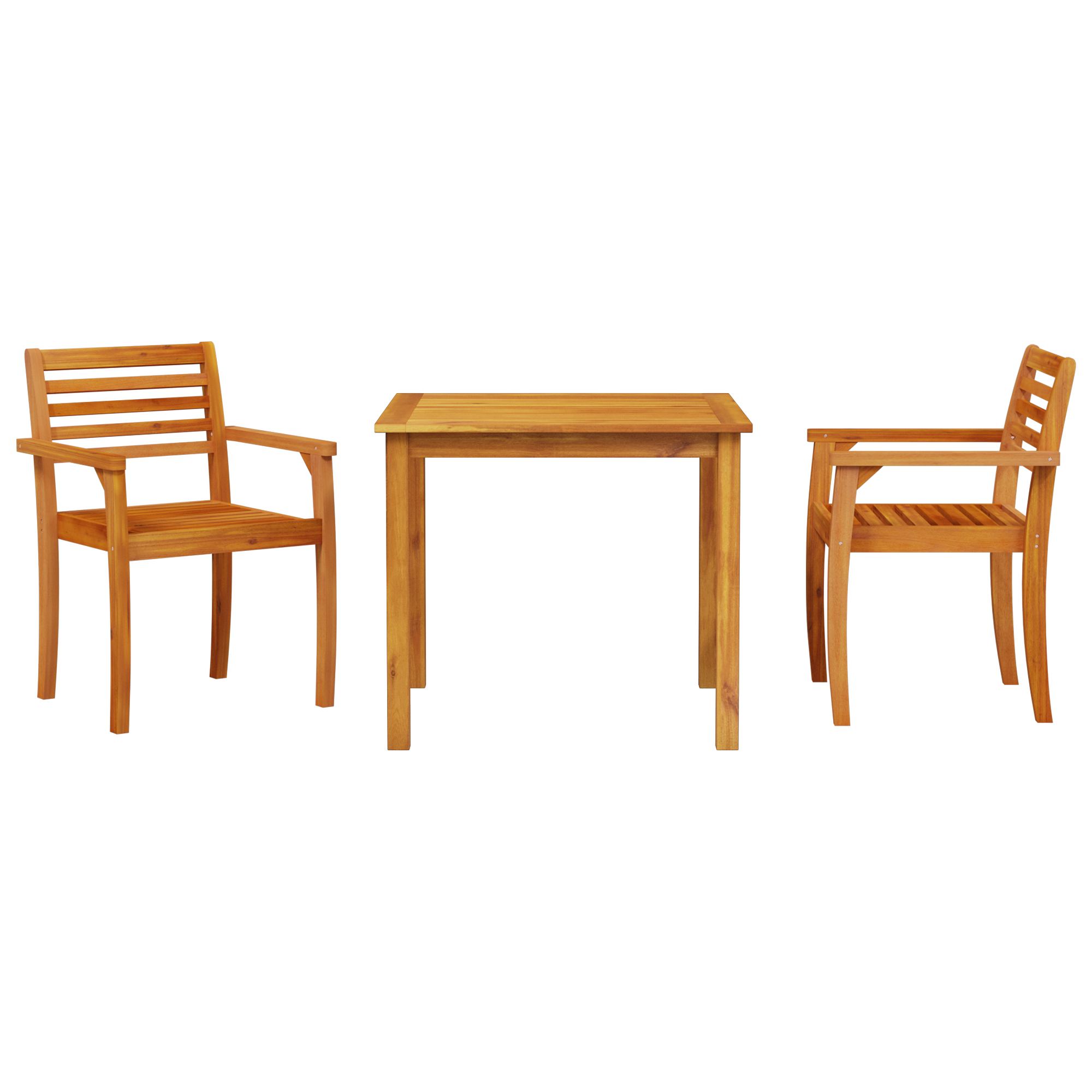 3-Piece Acacia Wood Garden Dining Set - Image 7