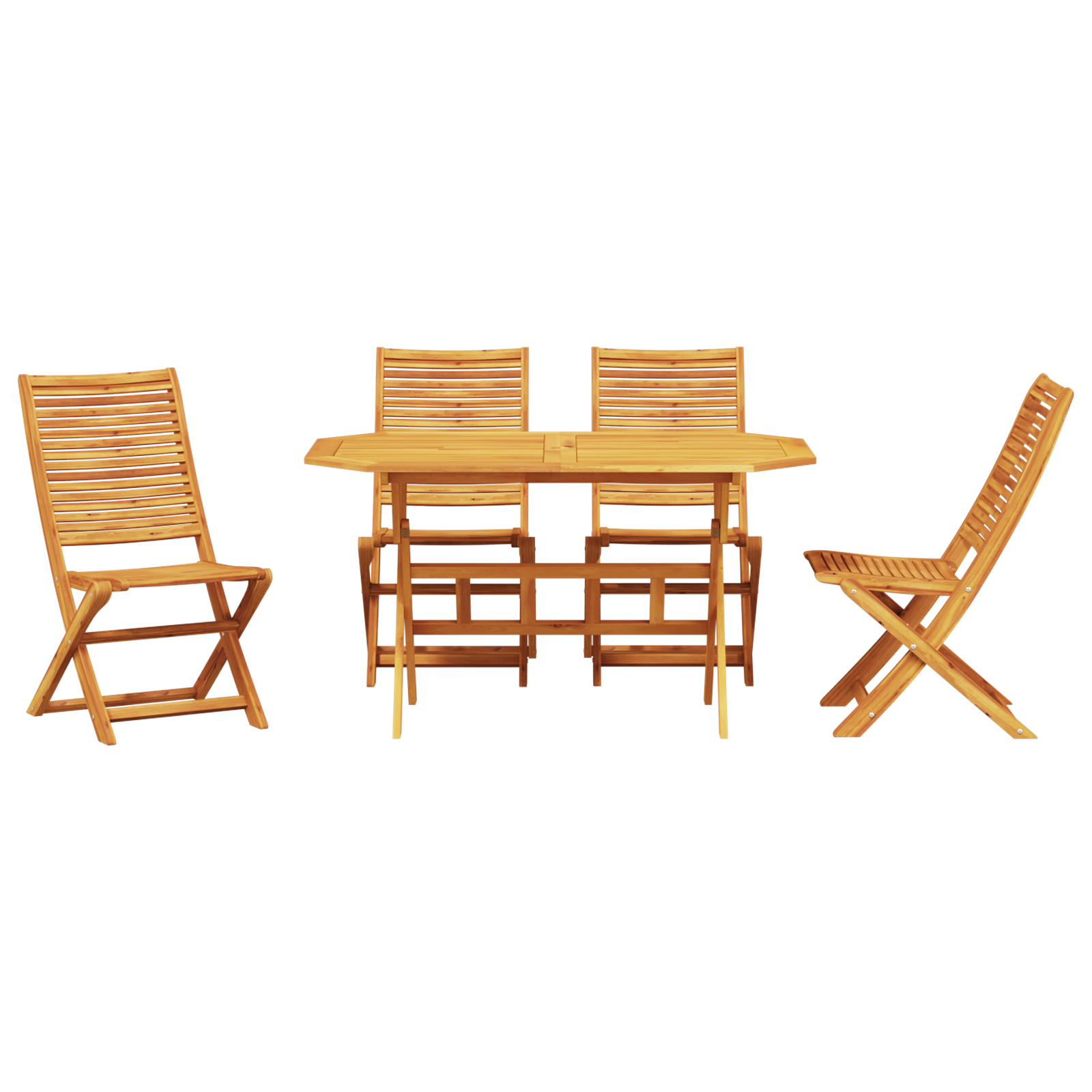 5-часова градинска маса с 5 столчета от масивна акация - Image 7