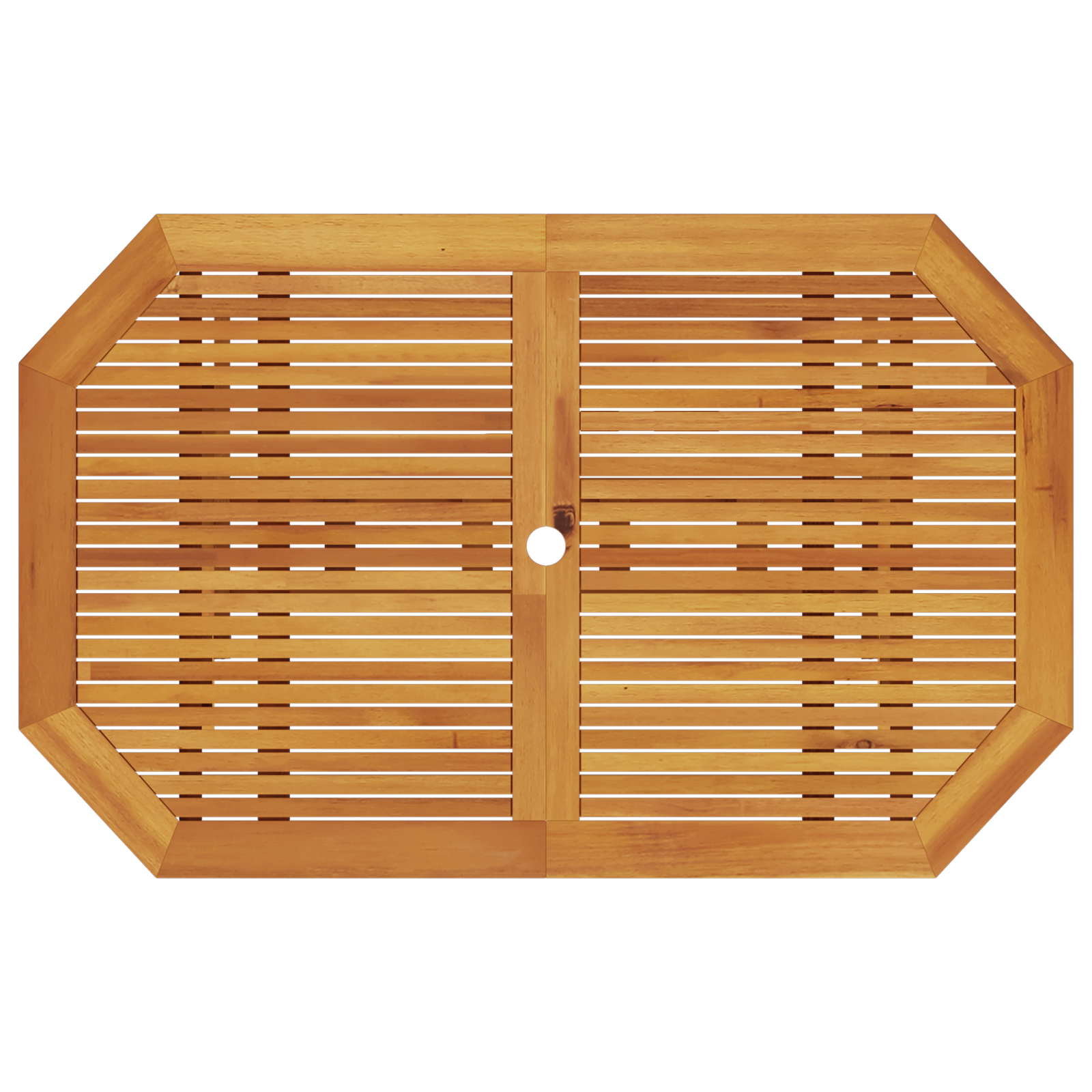 Комплект градинска трапезария от 7 части, направен от масивно акациево дърво - Image 10