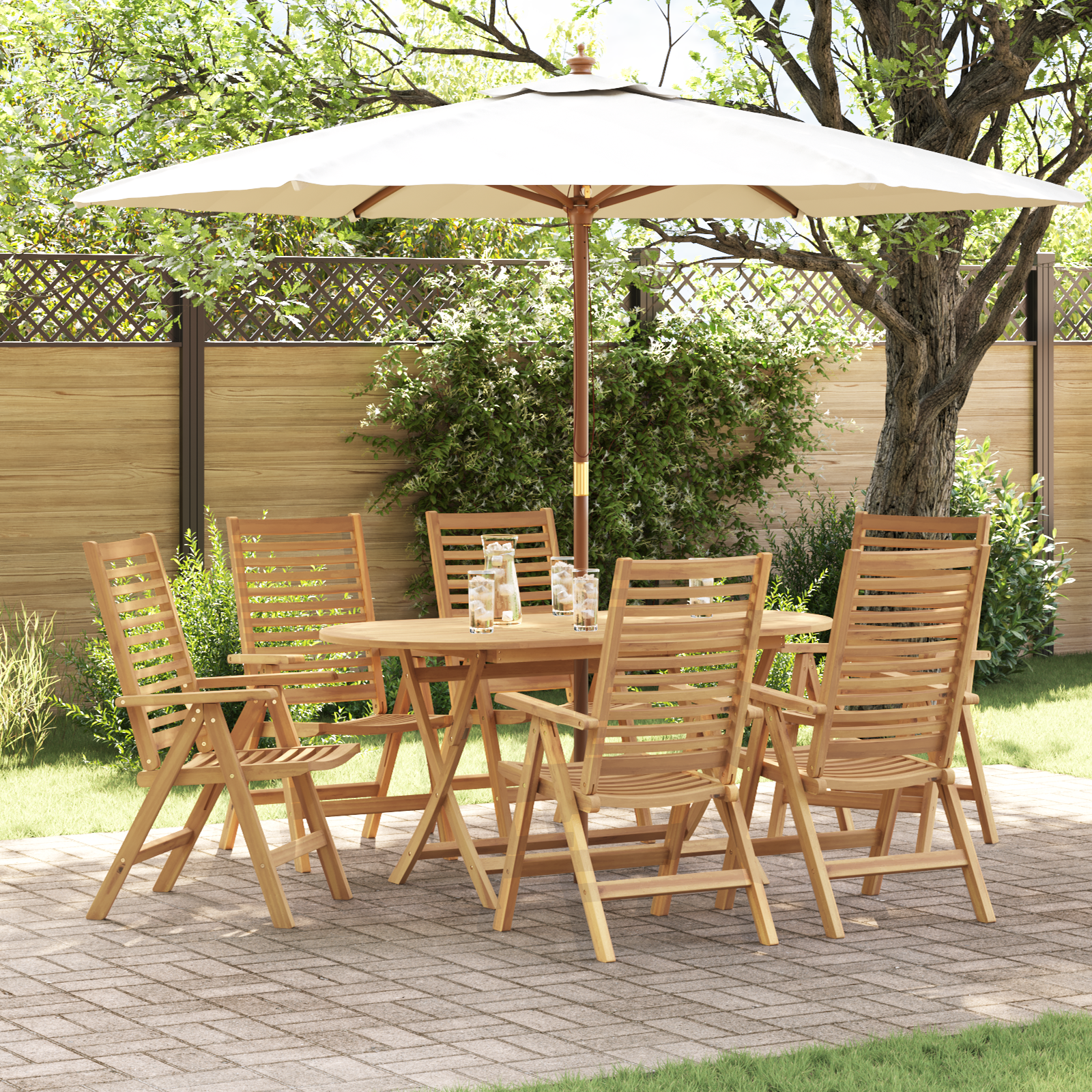 Tuinstoelen Opvouwbaar 6 stuks Massief Teakhout