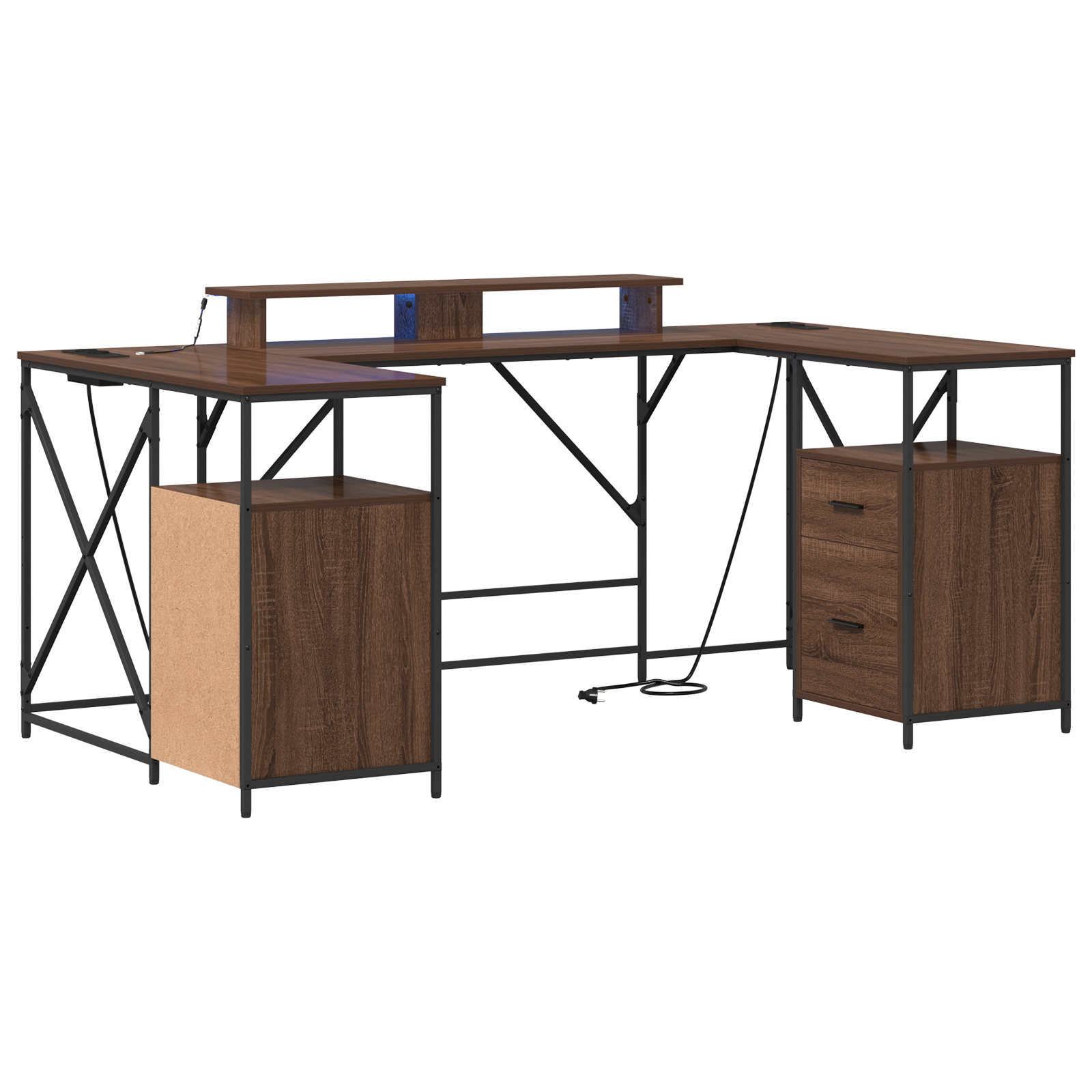 Thumbnail - vidaXL Schreibtisch Braun Eiche 182 x 101 x 87,5 cm Holzwerkstoff