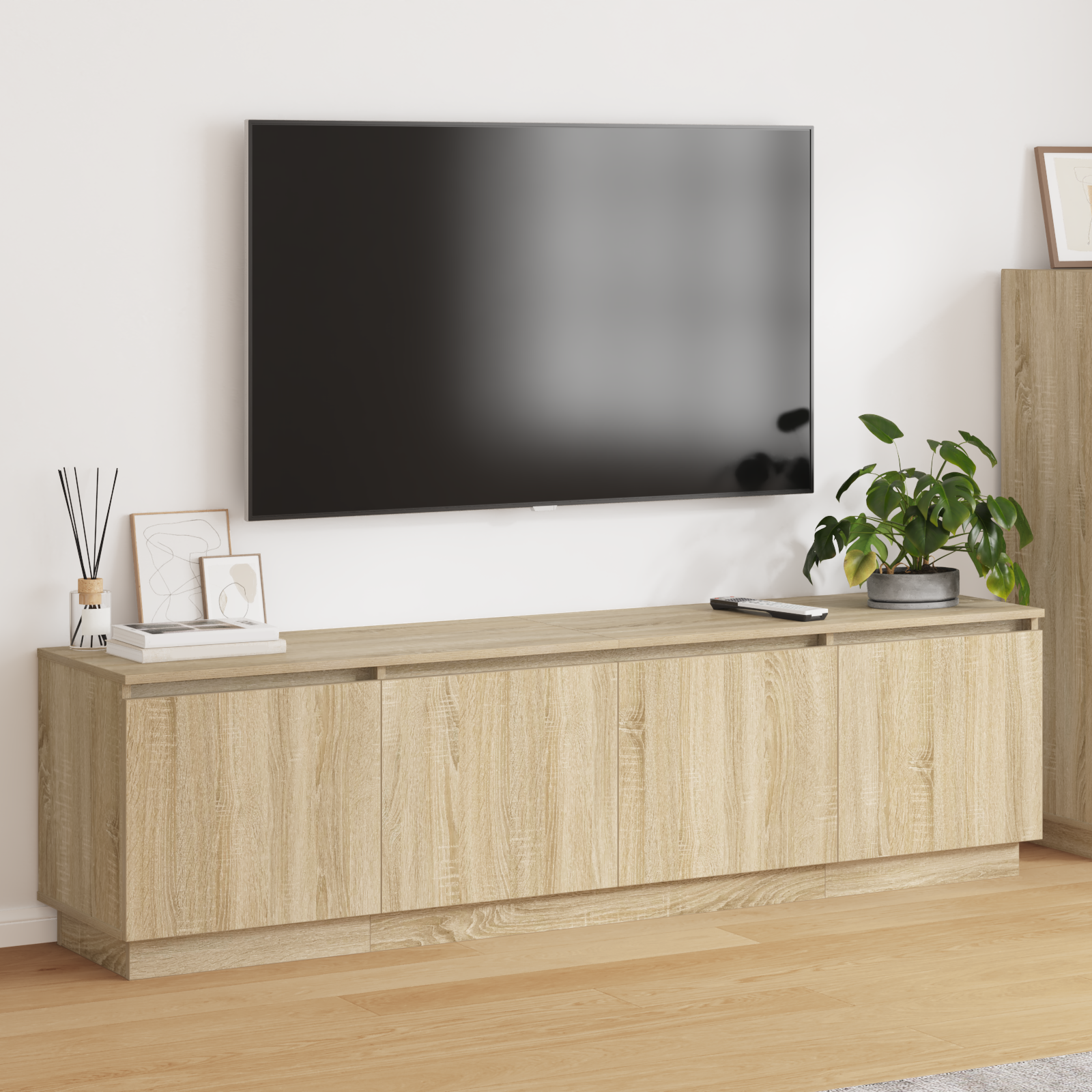 Thumbnail - vidaXL LED TV-Schrank Sonoma Eiche 180x38x49 cm Holzwerkstoff