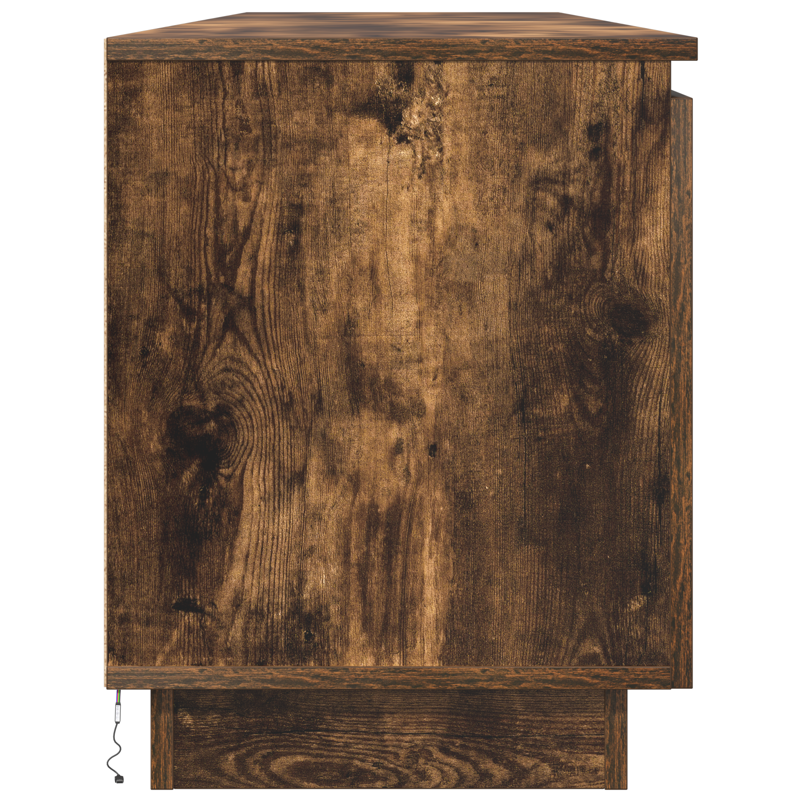 Televizoriaus laikiklis su LED dūminiu ąžuolu 180x38x49 cm inžinerine mediena - Image 7