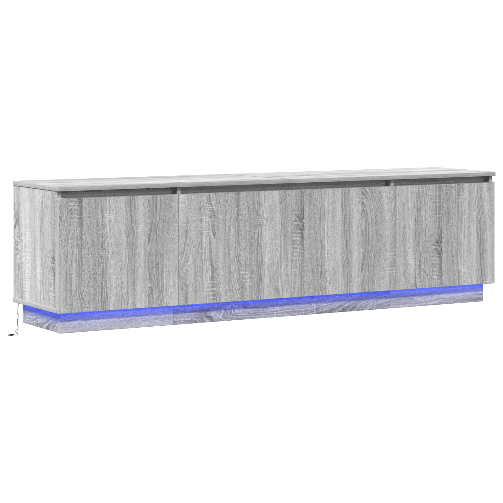 Thumbnail - vidaXL TV Schrank mit LED Grau Sonoma 180x38x49 cm Holzwerkstoff