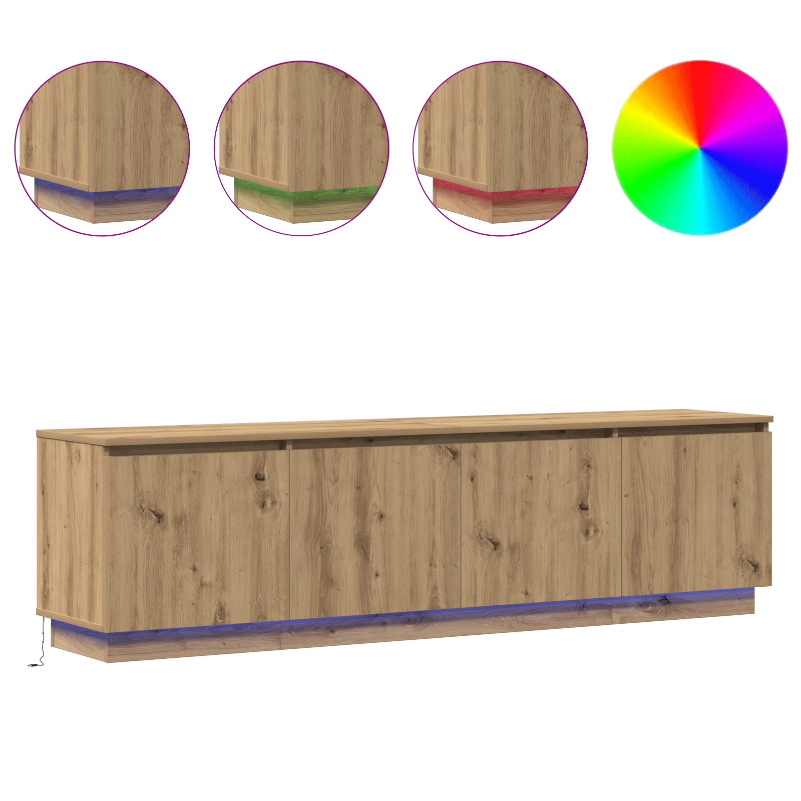 Telerikapp Käsitööpuu 180 x 38 x 49 cm Tehispuit 4 Kõik vajalik sinu aeda ja koju! Telerikapp Käsitööpuu 180 x 38 x 49 cm Tehispuit - Image 4