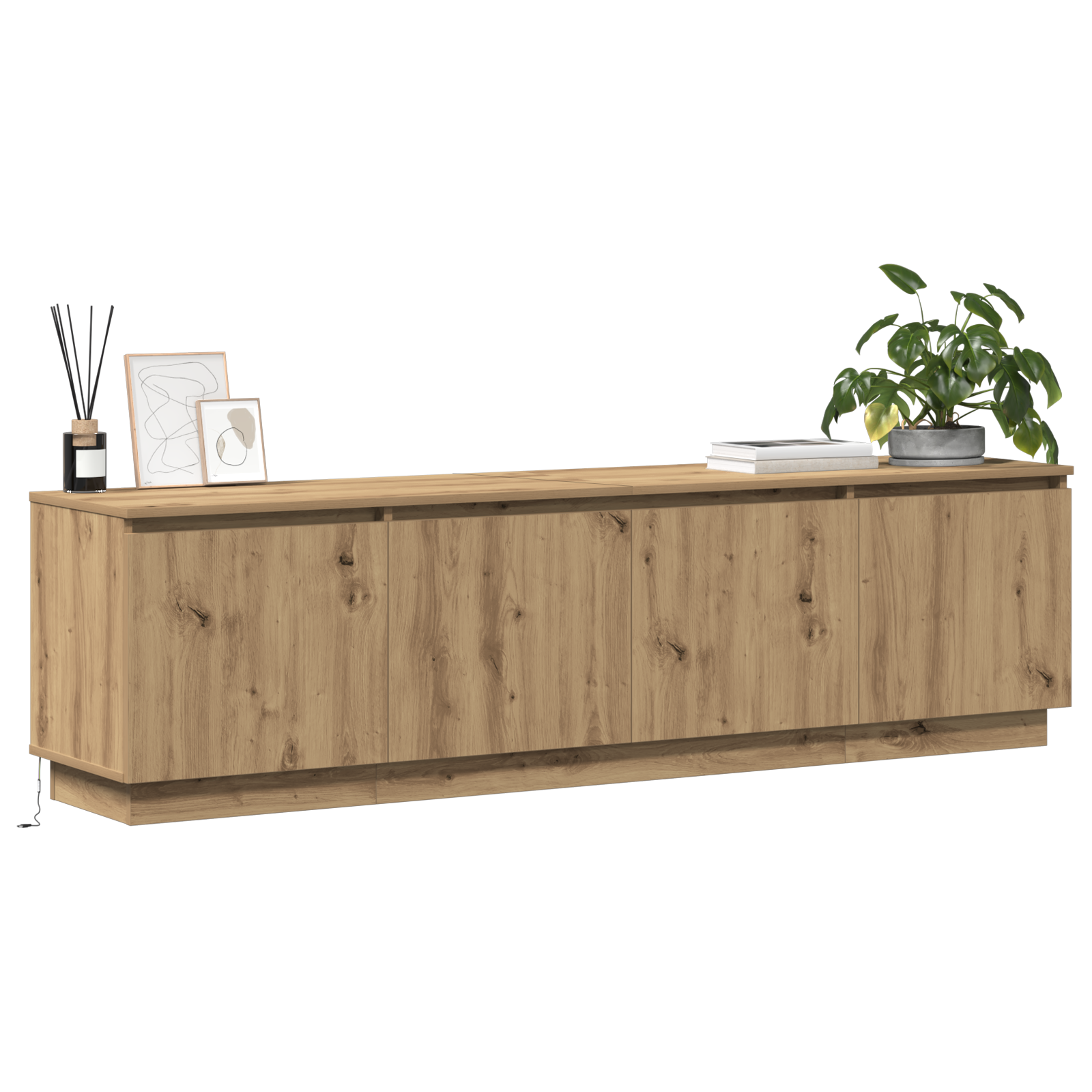 Telerikapp Käsitööpuu 180 x 38 x 49 cm Tehispuit 3 Kõik vajalik sinu aeda ja koju! Telerikapp Käsitööpuu 180 x 38 x 49 cm Tehispuit - Image 3