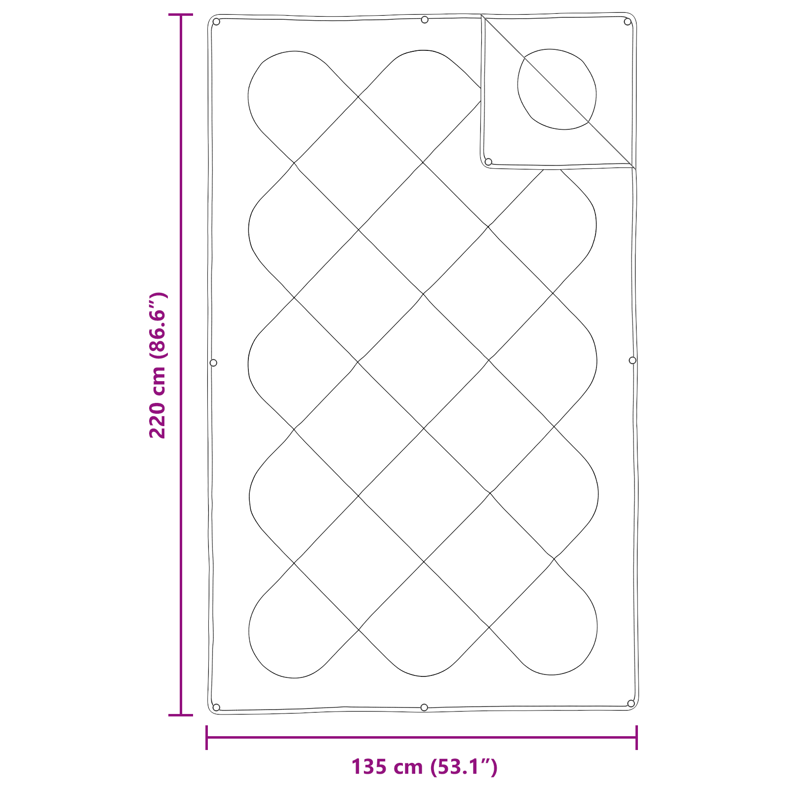 Dekbed Set met kussen 2 pcs Wit Microfibre