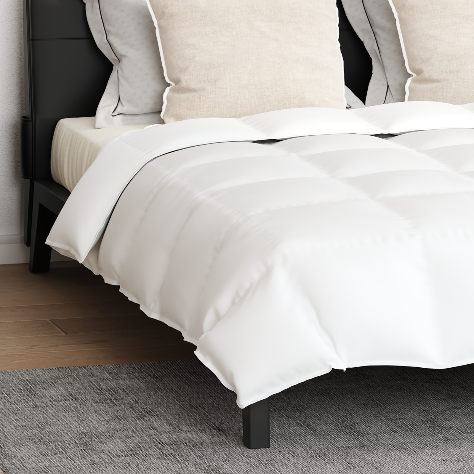 Dekbed Set met kussen 3 pcs Wit Donsveertjes