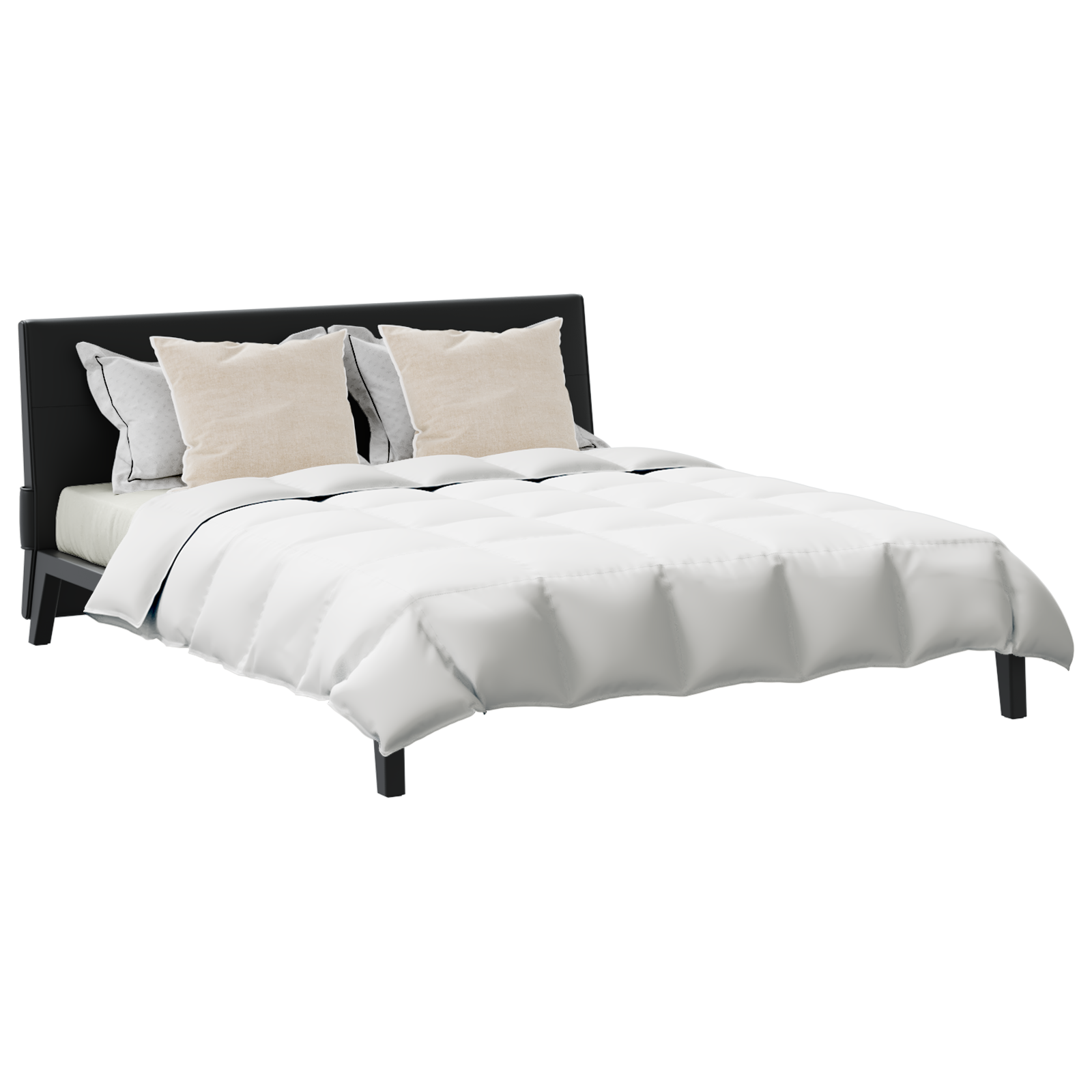 Dekbed Set met kussen 3 pcs Wit Donsveertjes