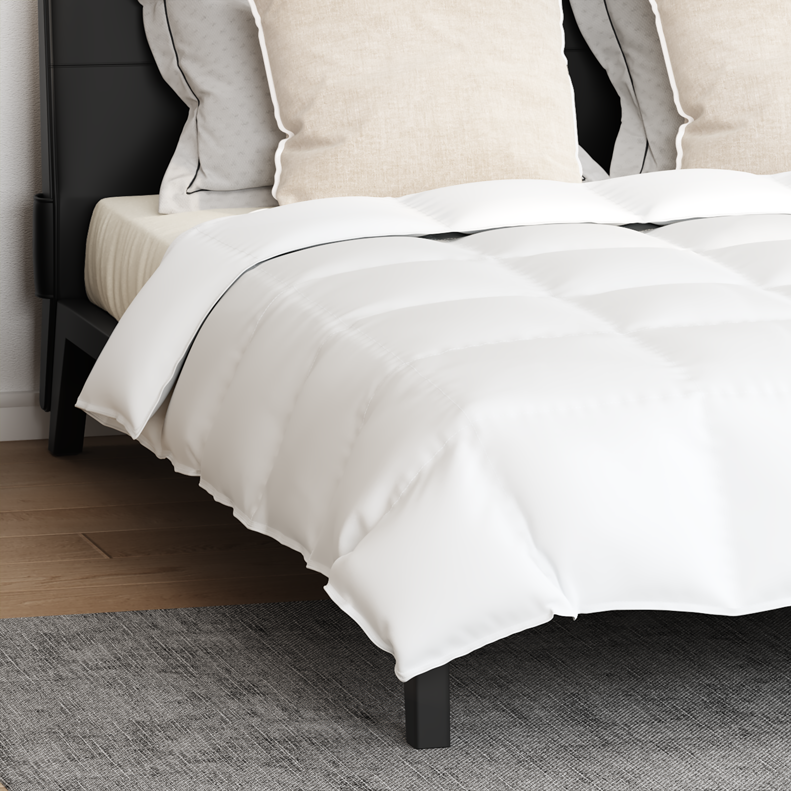 Dekbed Set met kussen 3 pcs Wit Donsveertjes