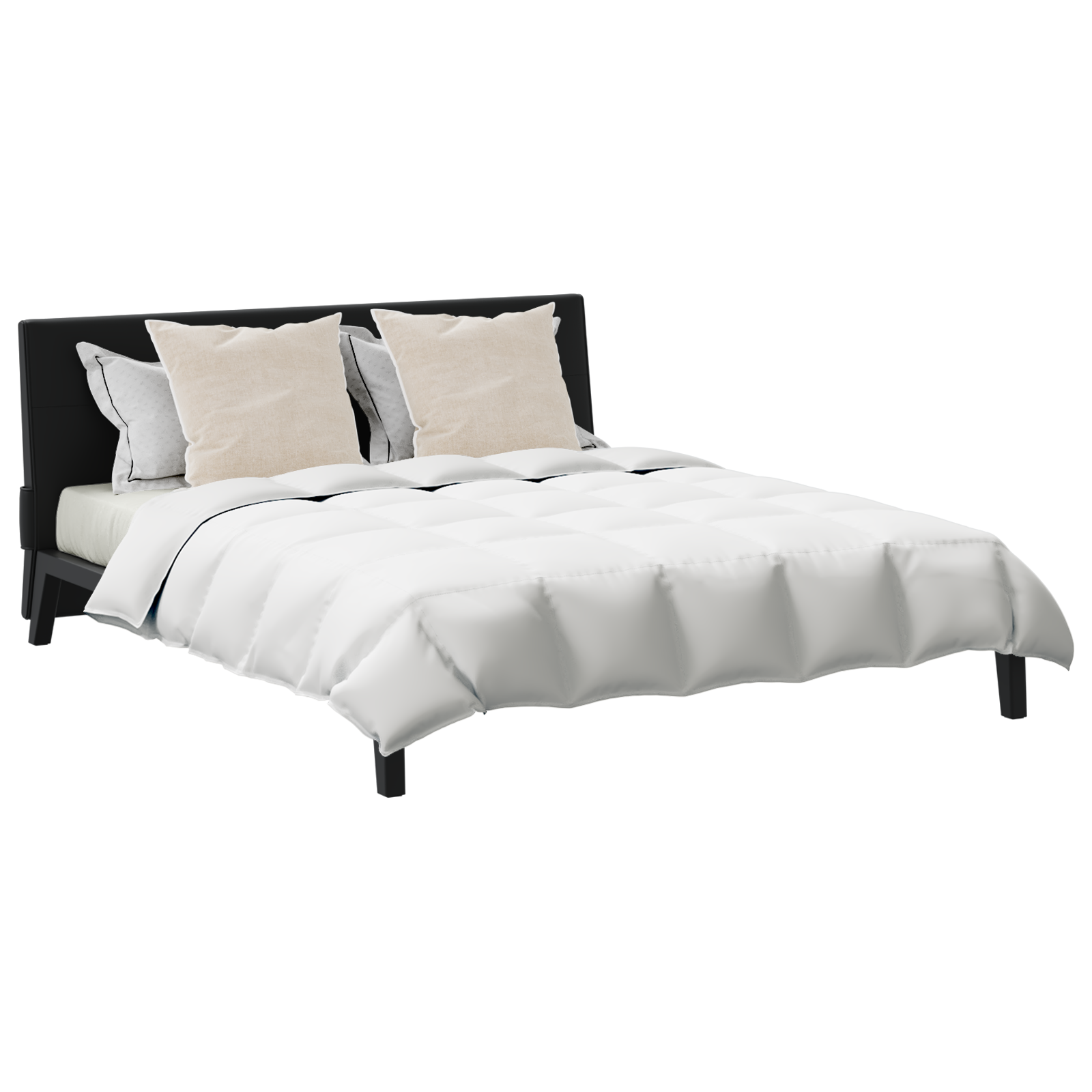 Dekbed Set met kussen 3 pcs Wit Donsveertjes