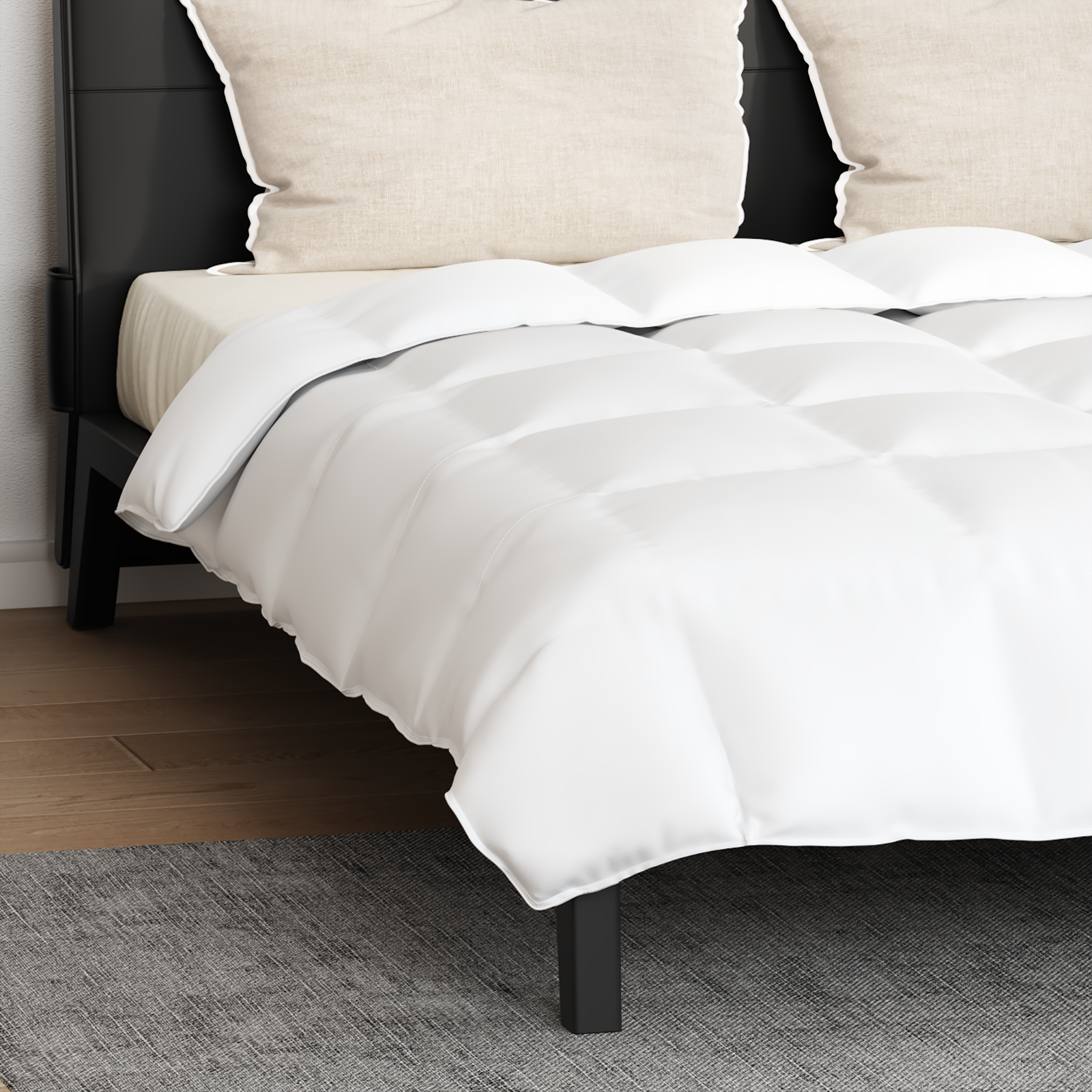 Dekbed Set met kussen 3 pcs Wit Donsveertjes