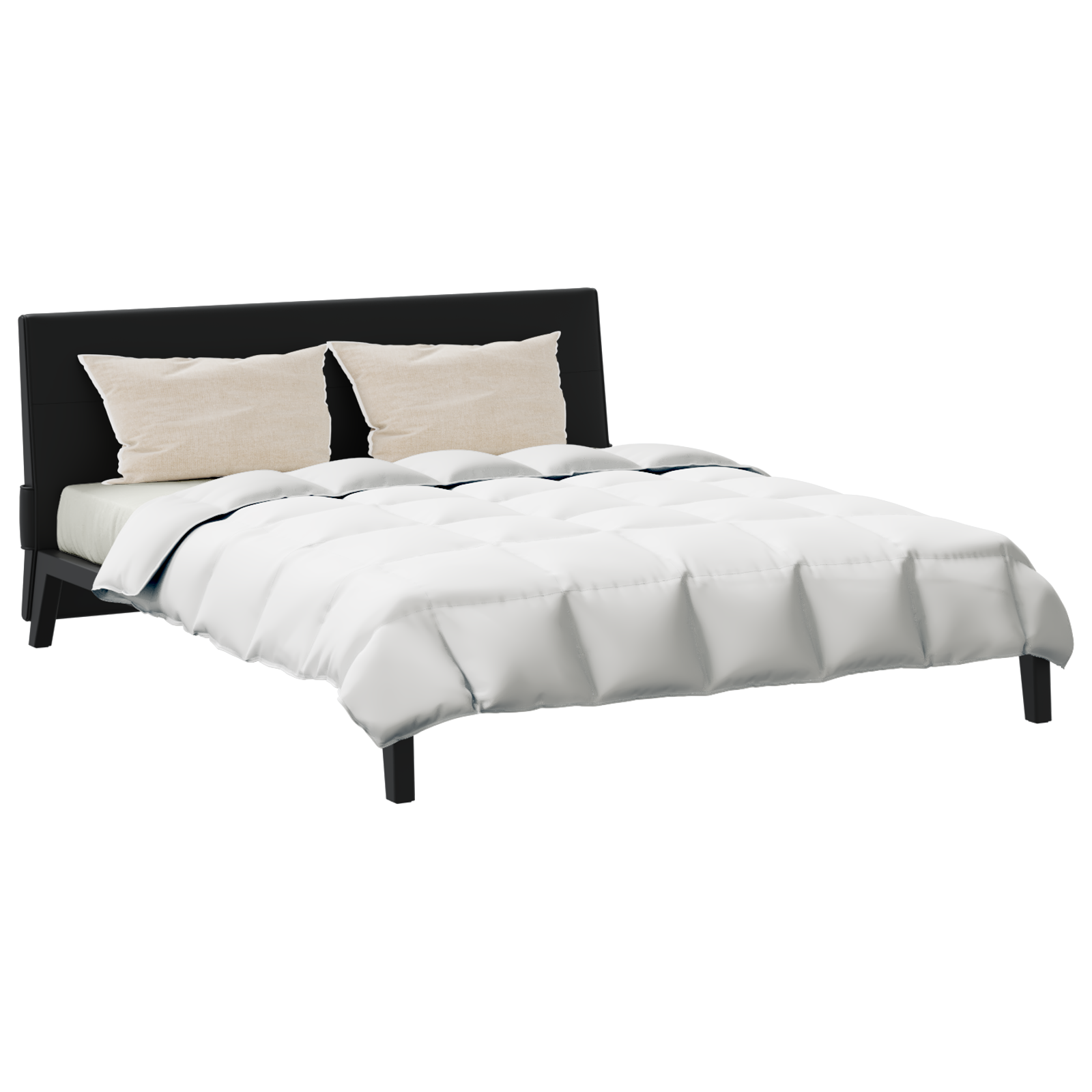 Dekbed Set met kussen 3 pcs Wit Donsveertjes