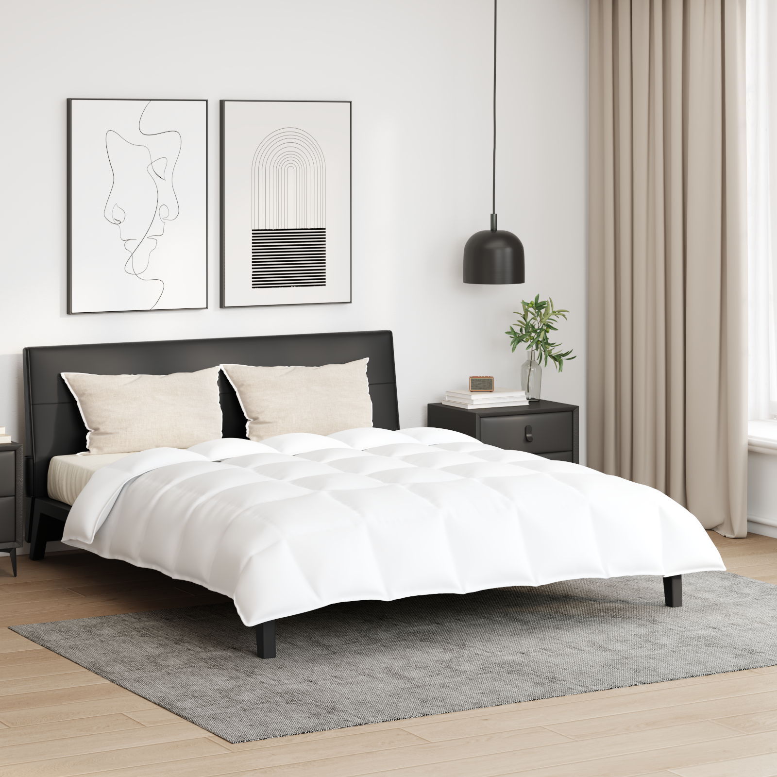Dekbed Anders met kussen 3 pcs Wit 200 x 220 cm Dons