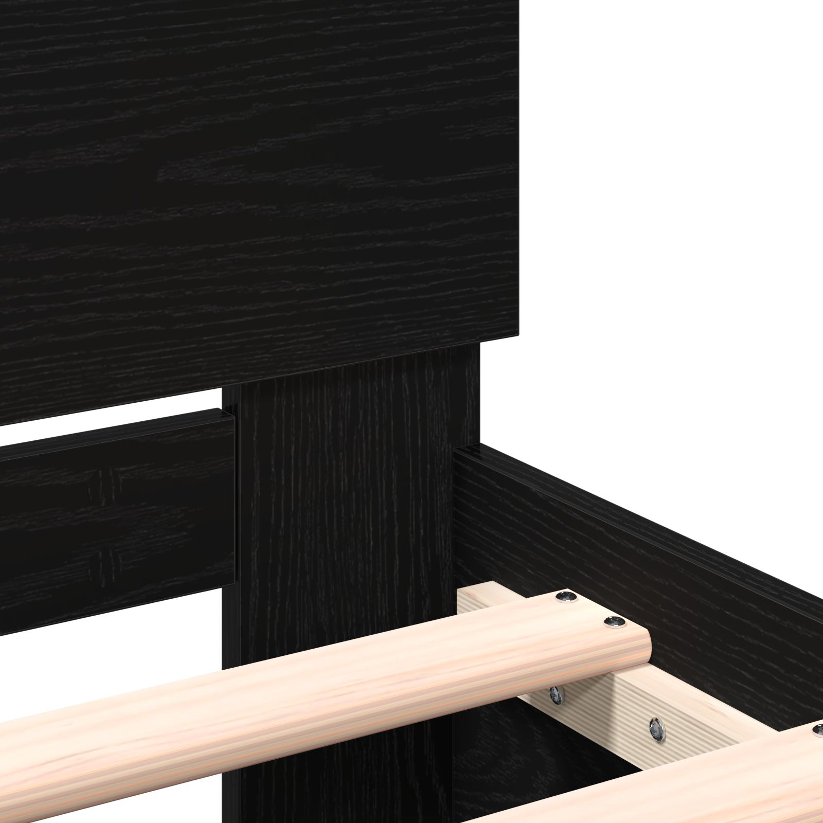 lovos rėmas su galvūgaliu Juodas ąžuolas 180x200 cm inžinerija medžio - Image 9