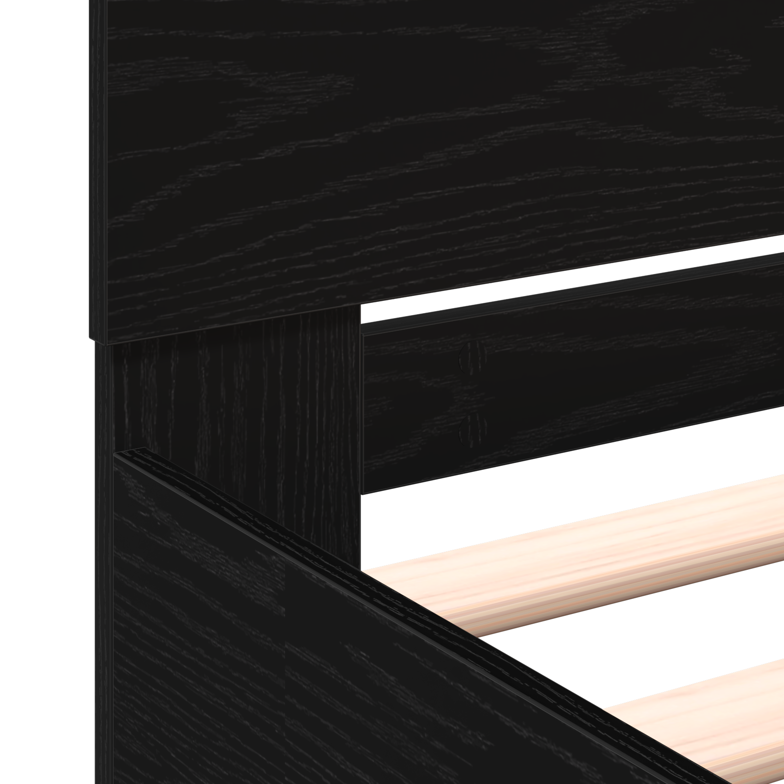 lovos rėmas su galvūgaliu Juodas ąžuolas 180x200 cm inžinerija medžio - Image 10