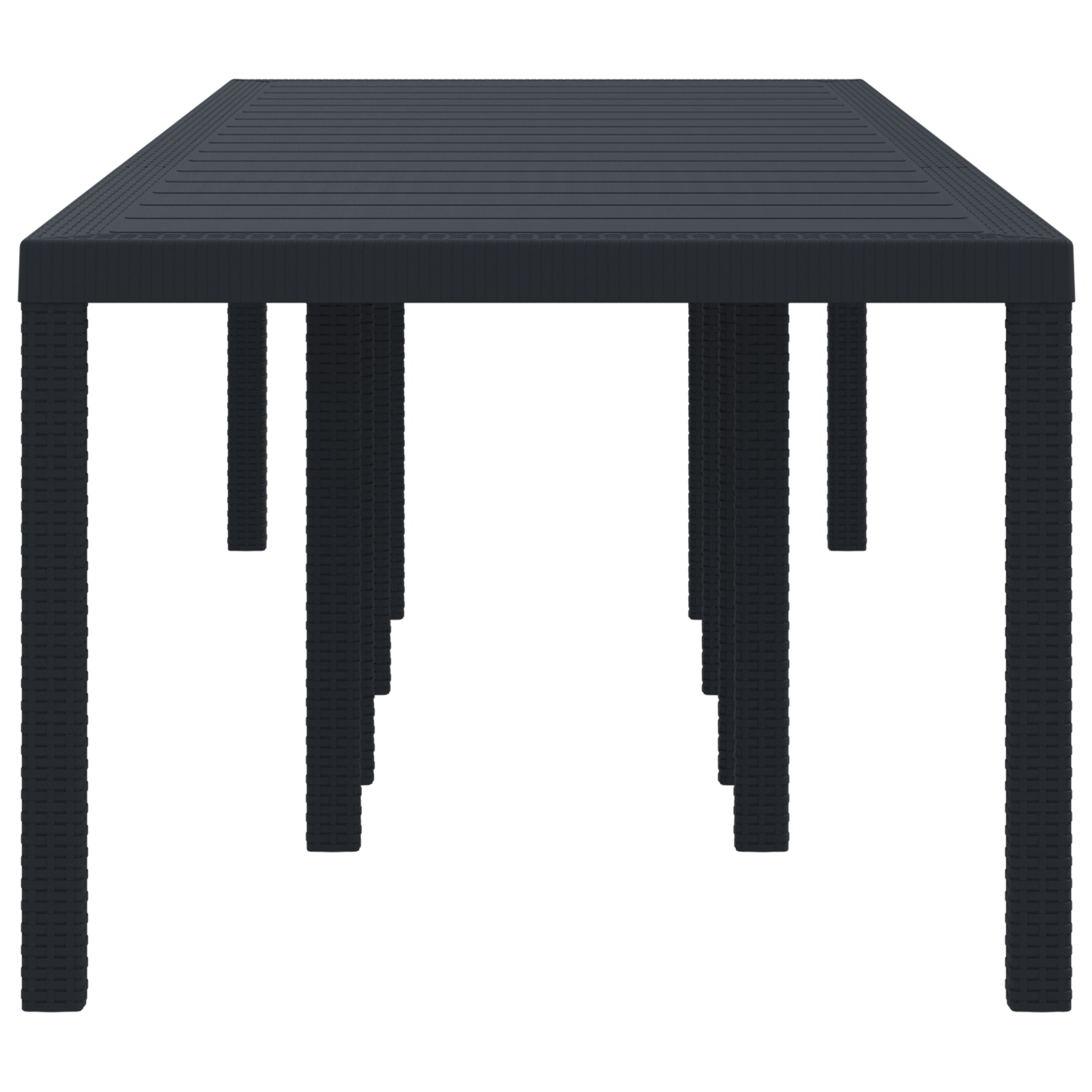 Garden Table Anthracite 300x100x73 cm Poly Rattan - Image 5