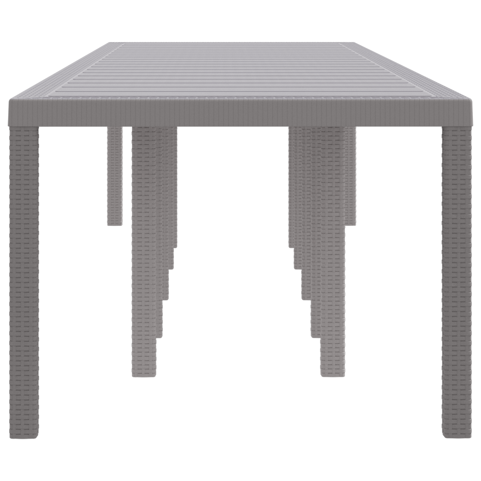 Garden Table Light Grey 350x100x73 cm Poly Rattan - Image 5