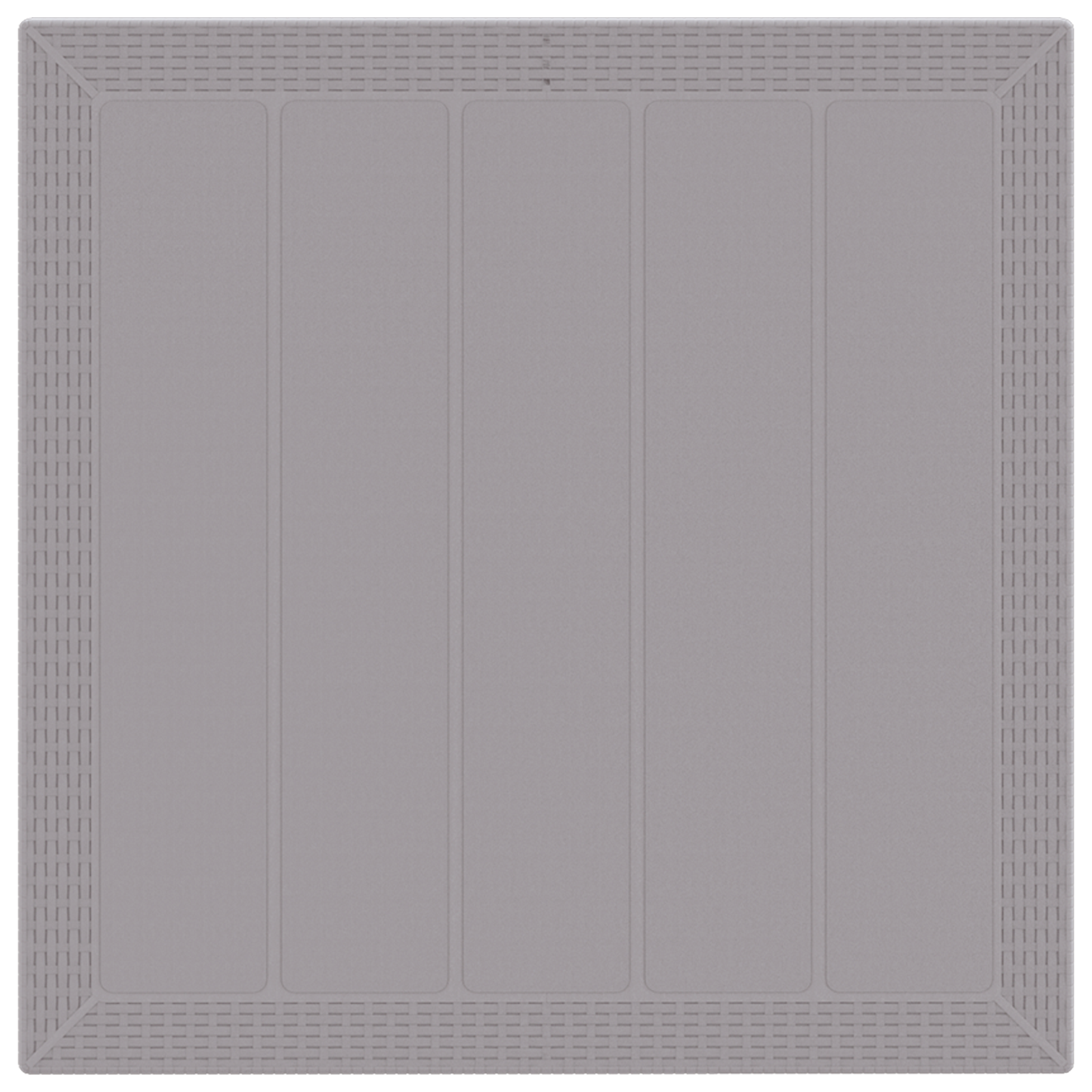 5 Piece Garden Dining Set with Cushions Light Grey Poly Rattan - Image 6