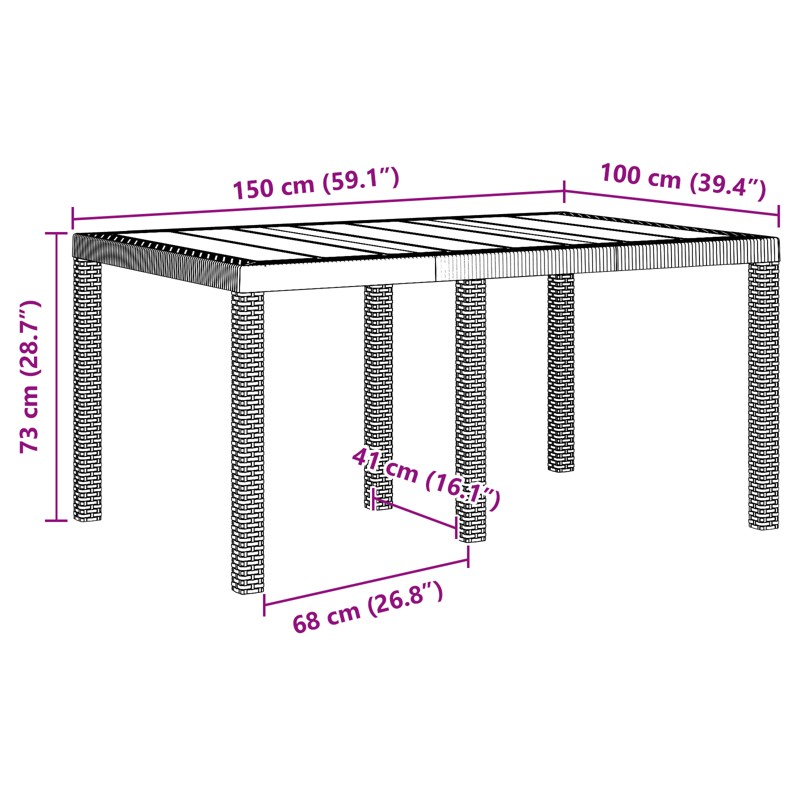 7 Piece Garden Dining Set with Cushions White Poly Rattan - Image 11