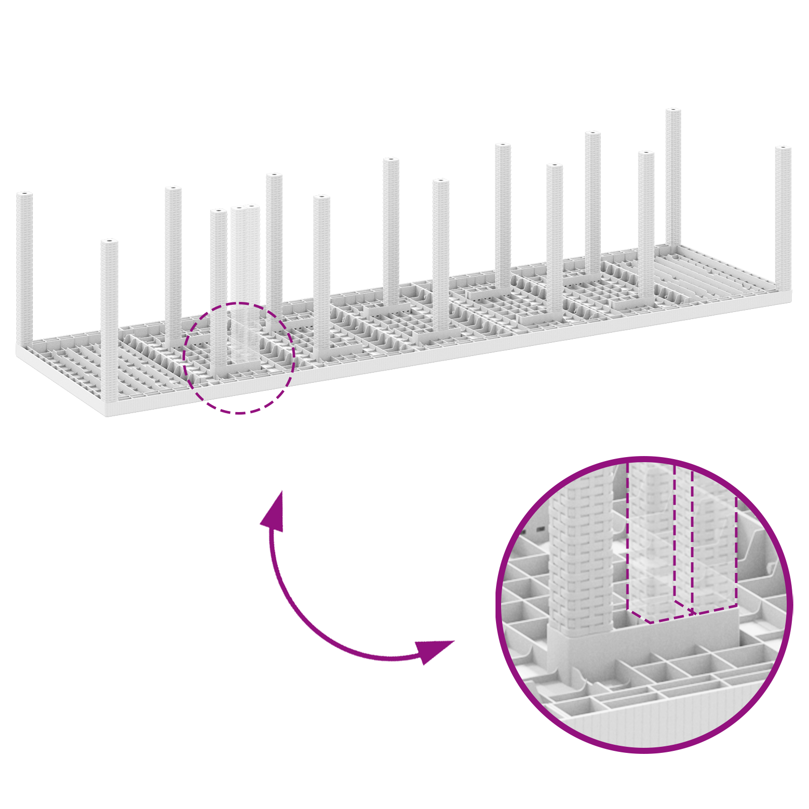 13 частен комплект за хранене в градината бял полиратан, vidaXL градинска маса бяла 200x100x73 см полиратан, vidaXL градинска маса бяла 150x100x73 см полиратан, vidaXL градински столове 4 бр. бели полиратан - Image 9