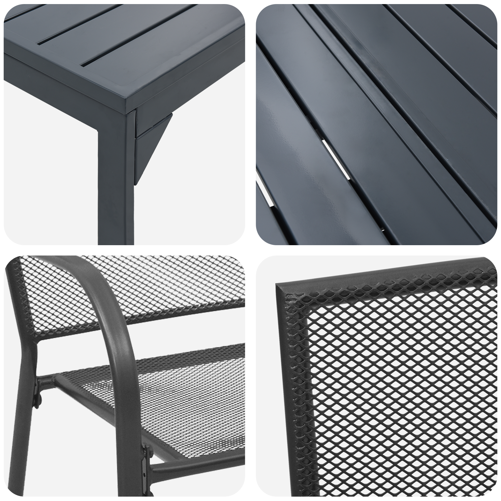 9 Piece Hallway Furniture Set Anthracite Steel - Image 9