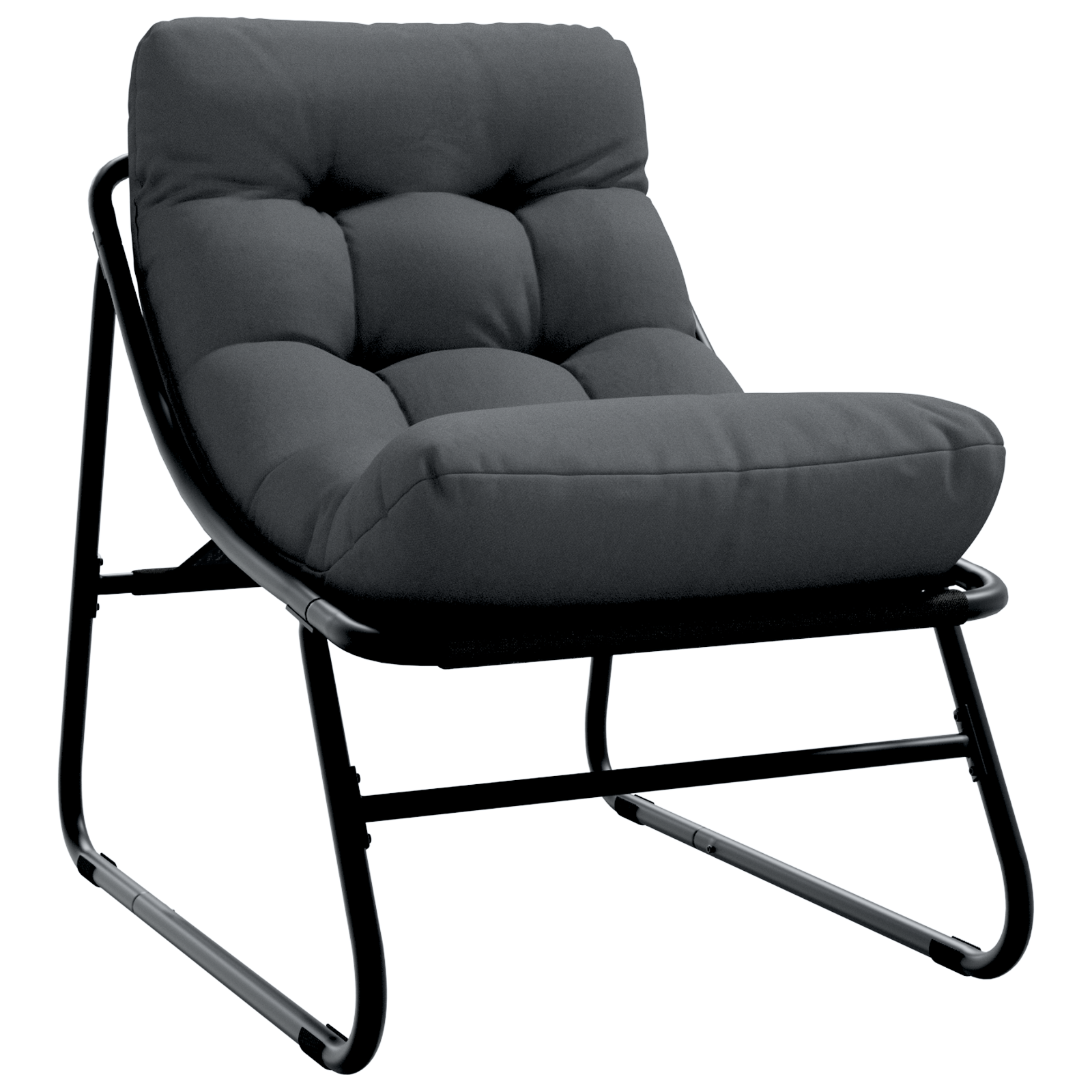 5 dalių sodo sofos komplektas su pagalvėlėmis Juodo plieno - Image 6