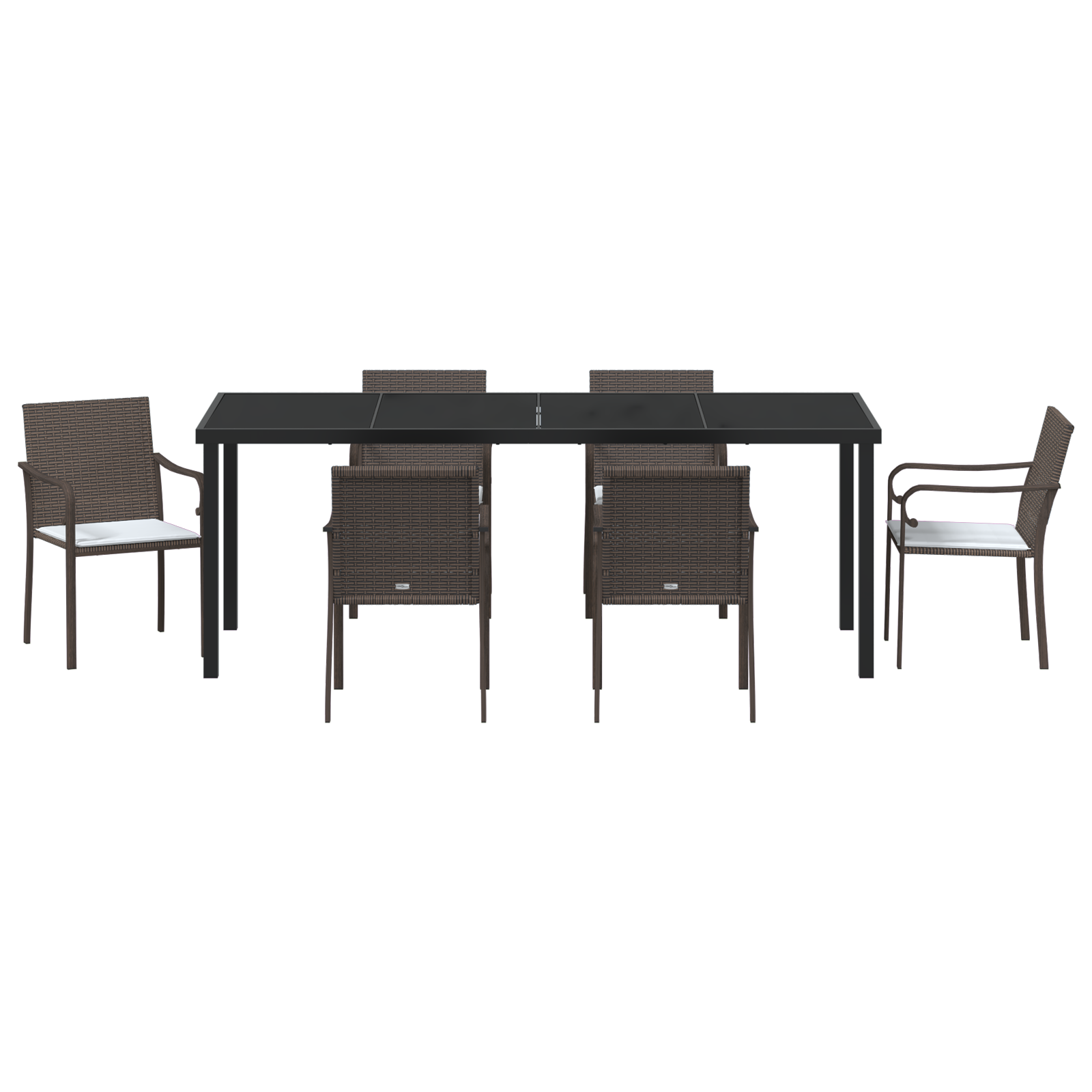 Комплект за хранене на открито с възглавници, 7 часа, кафяв - Image 7