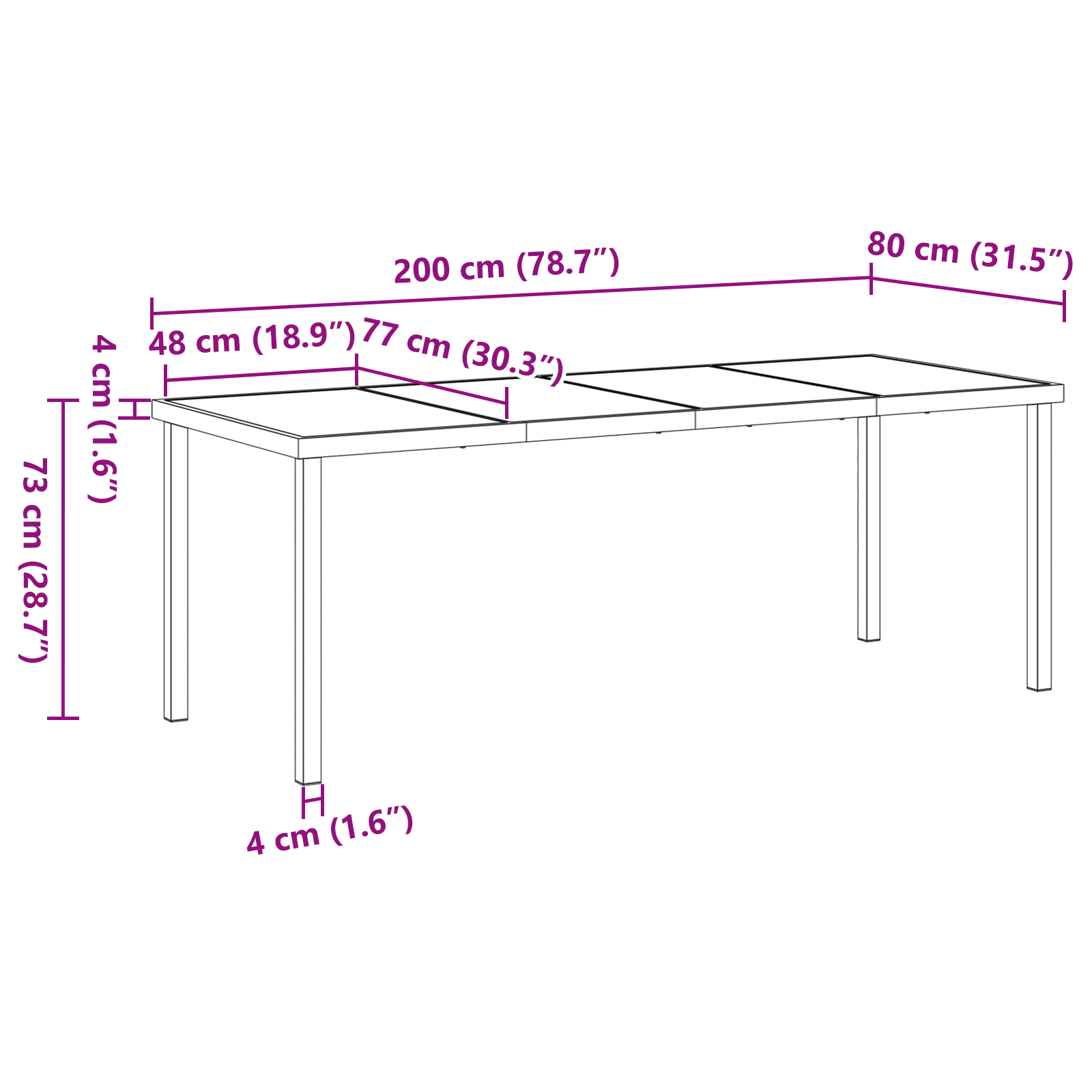 Комплект от 4 Кафяво Стомана 56.5x57x83 см Много места - Image 11