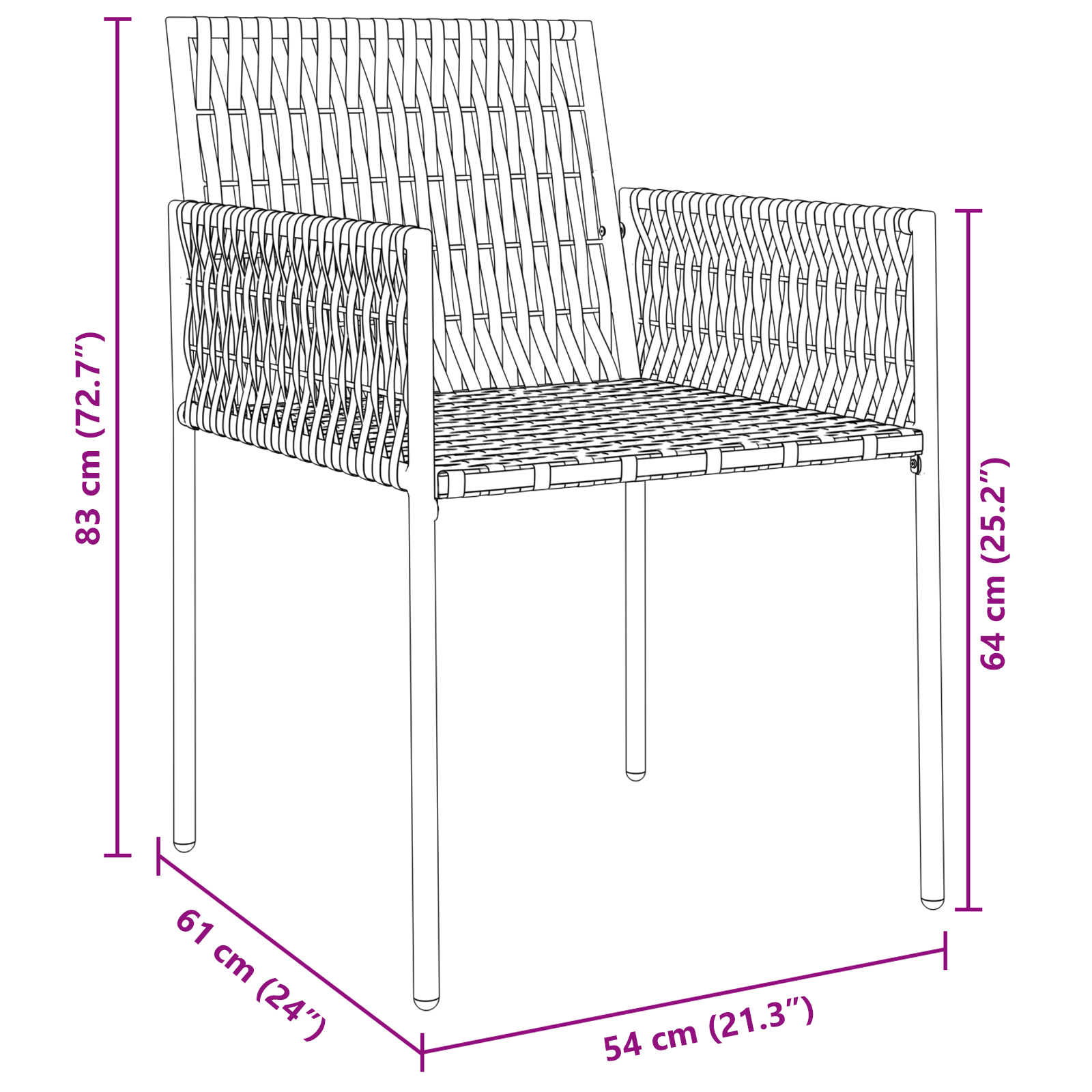 Комплект от 4 Черни столове, Тъмносиви възглавници - Image 10