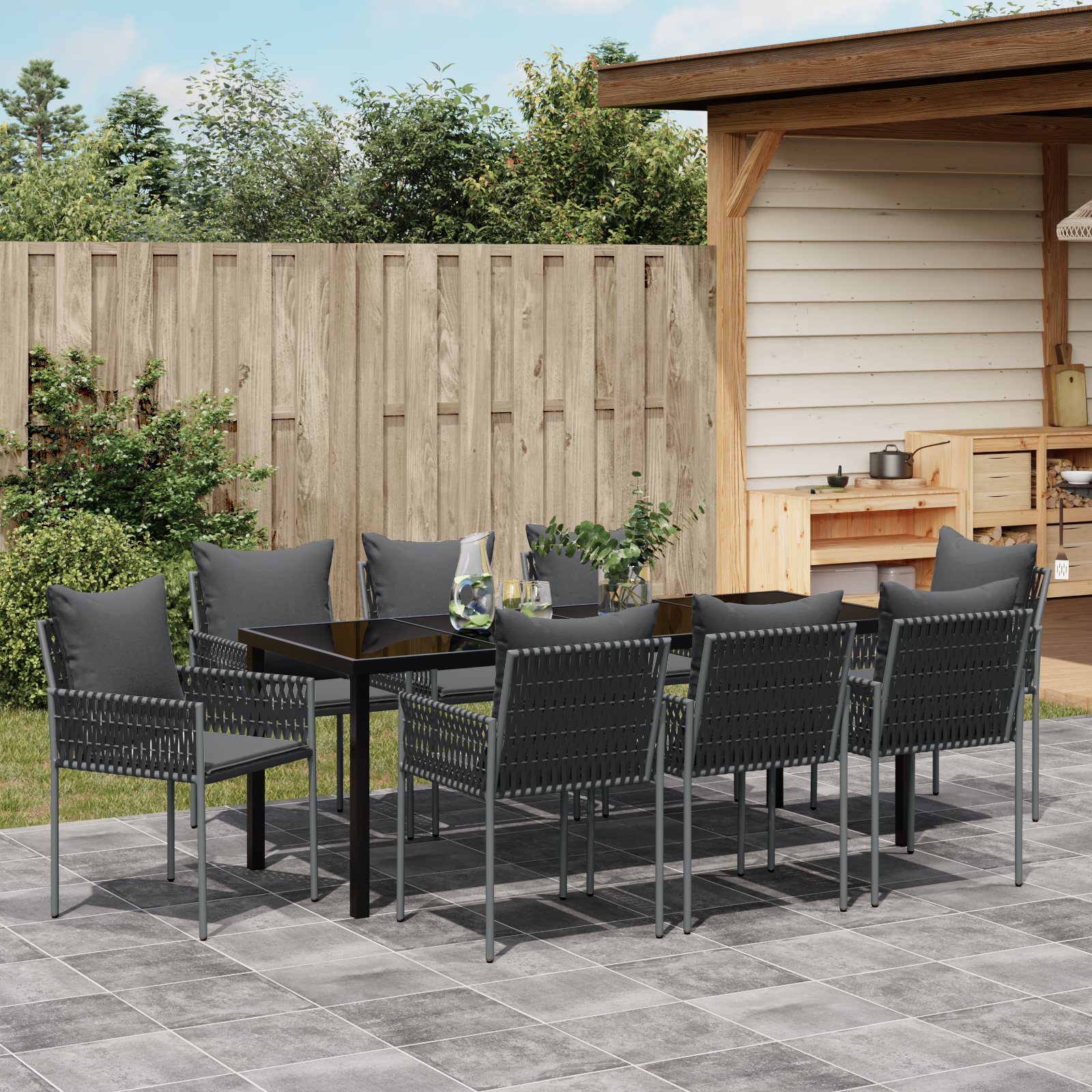 Комплект от 5 Черен, Тъмен сив - Image 4